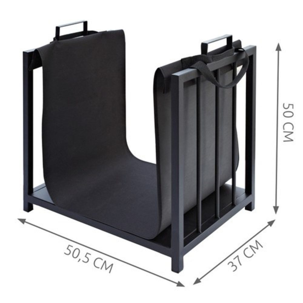 Kaminer Kaminholzkorb Kaminholzständer 2-in-1 Tragetasche (Spar-Set, 1 St., praktisch vielseitig), mit schützender Farbschicht