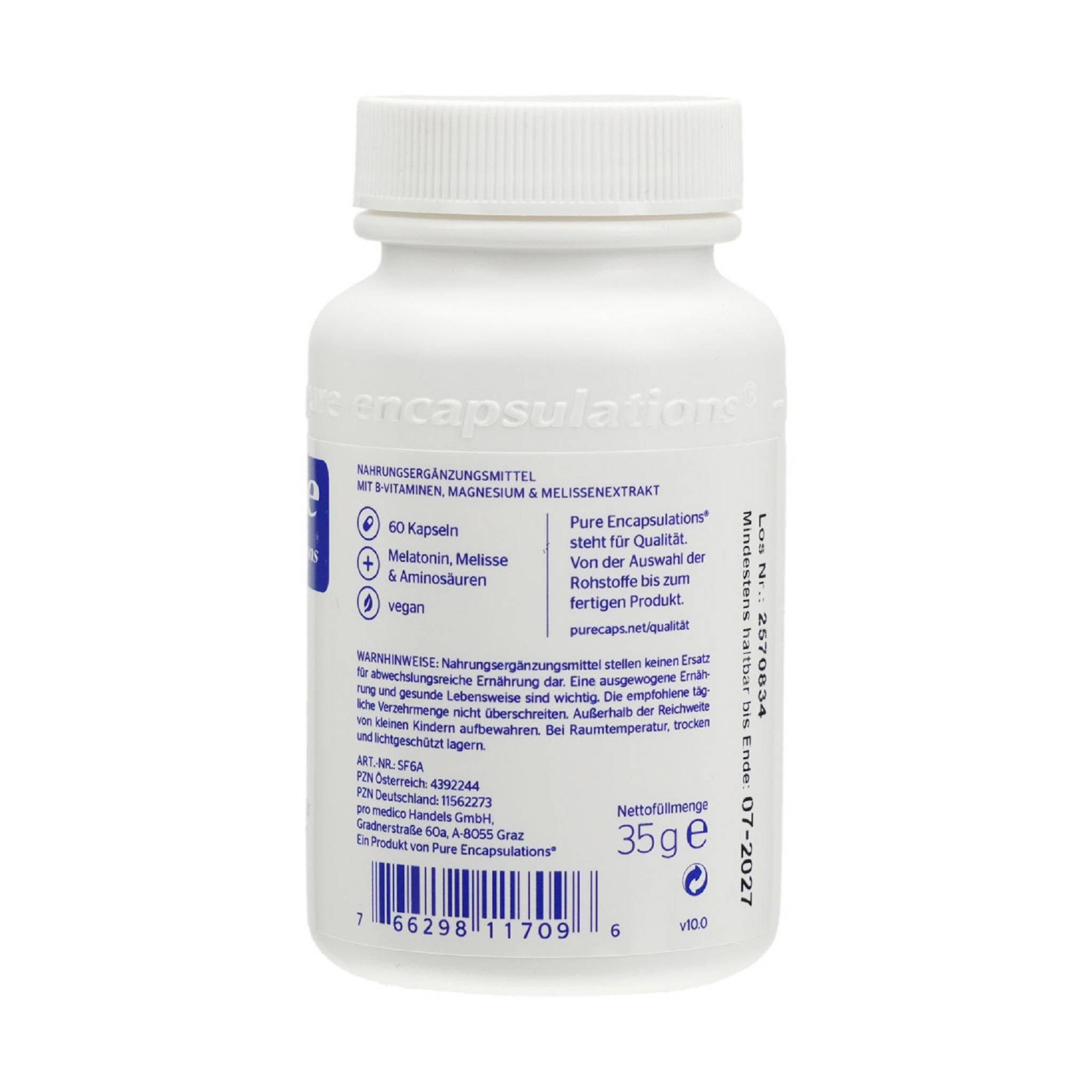 pro medico GmbH PURE ENCAPSULATIONS Schlaf Formel Kapseln Kapsel