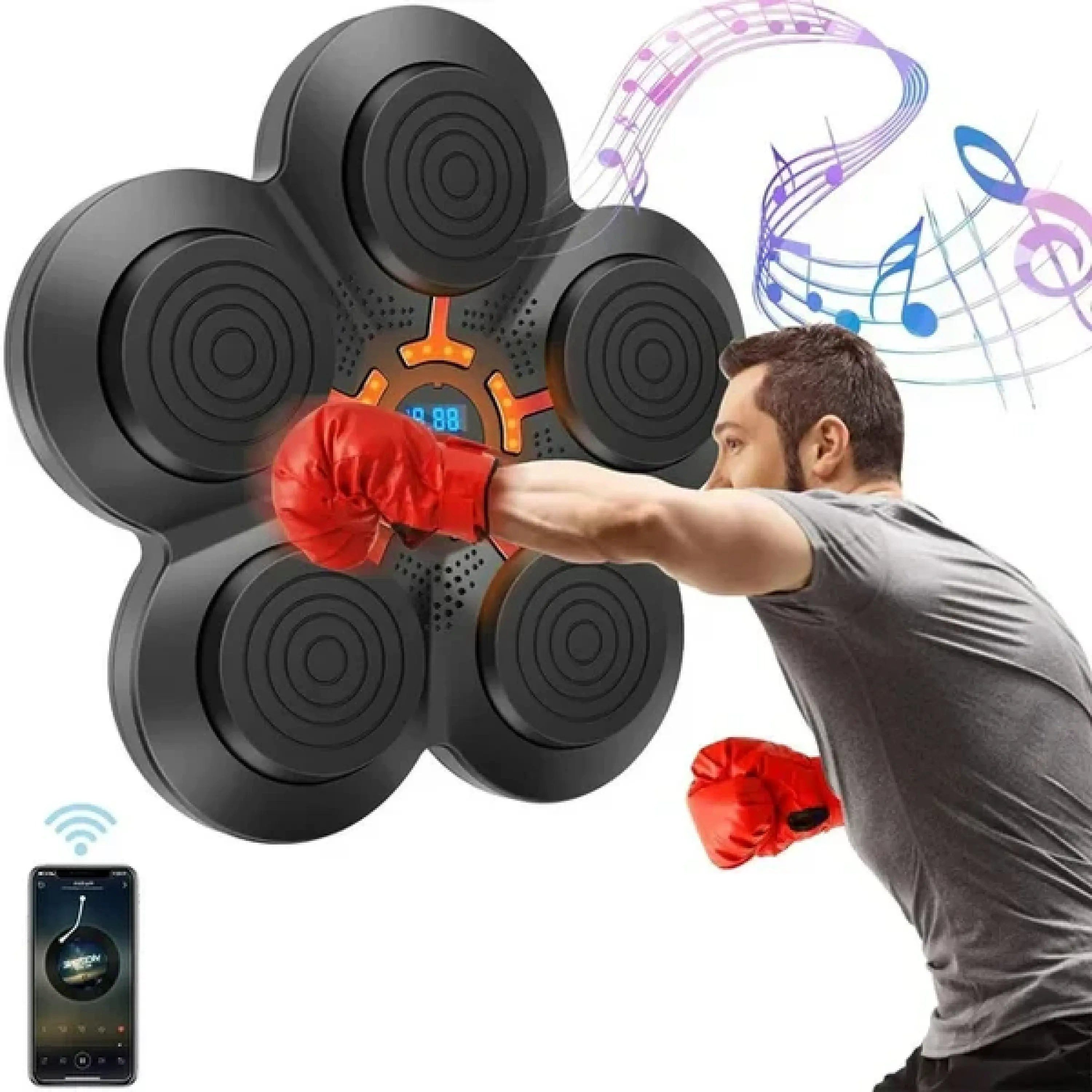 Sport-Knight® Boxsack Elektronischer Boxsack mit Bluetooth, Soundunterstützung, interaktiv