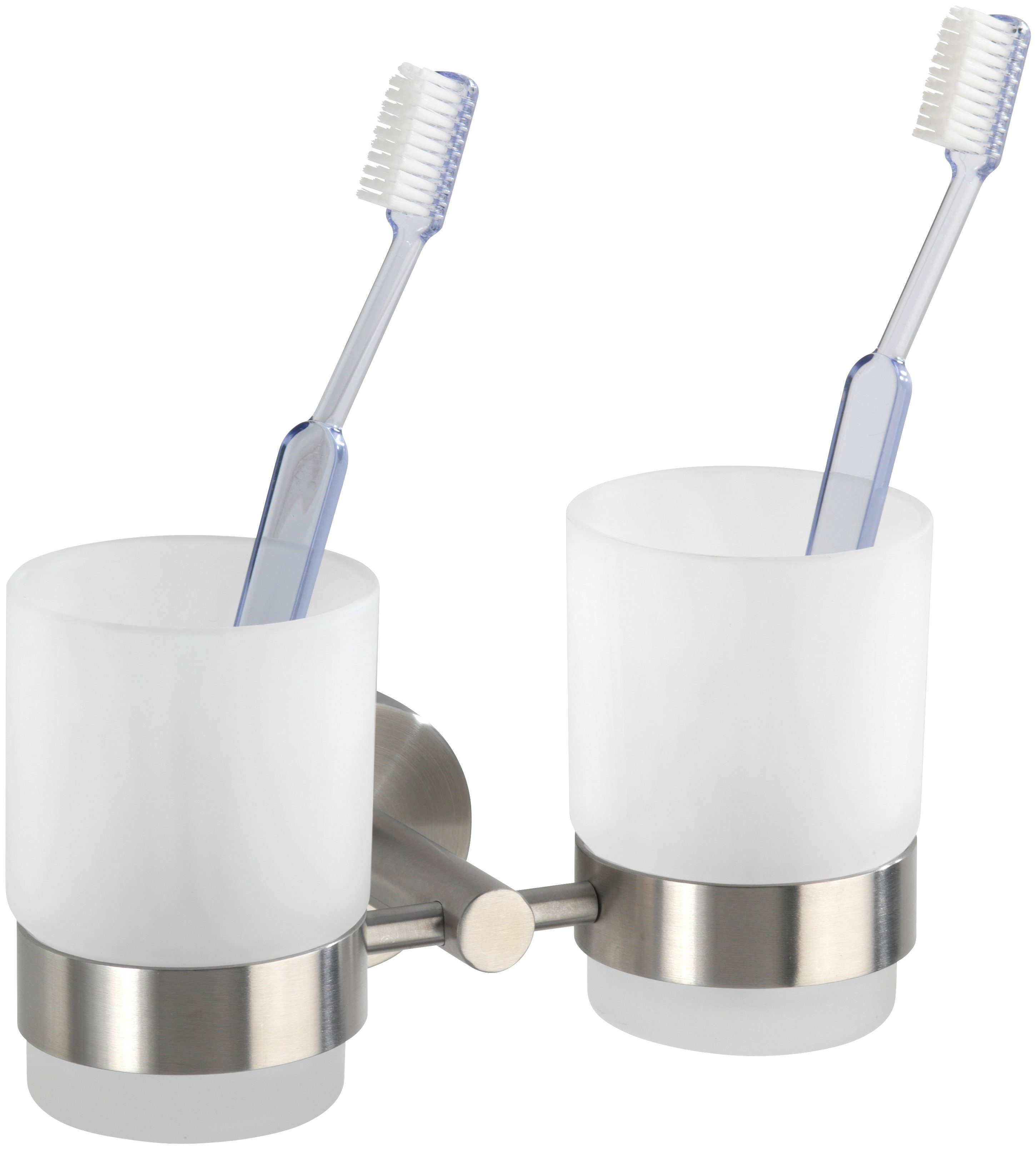 WENKO Zahnbürstenhalter Duo Bosio, satiniert günstig online kaufen