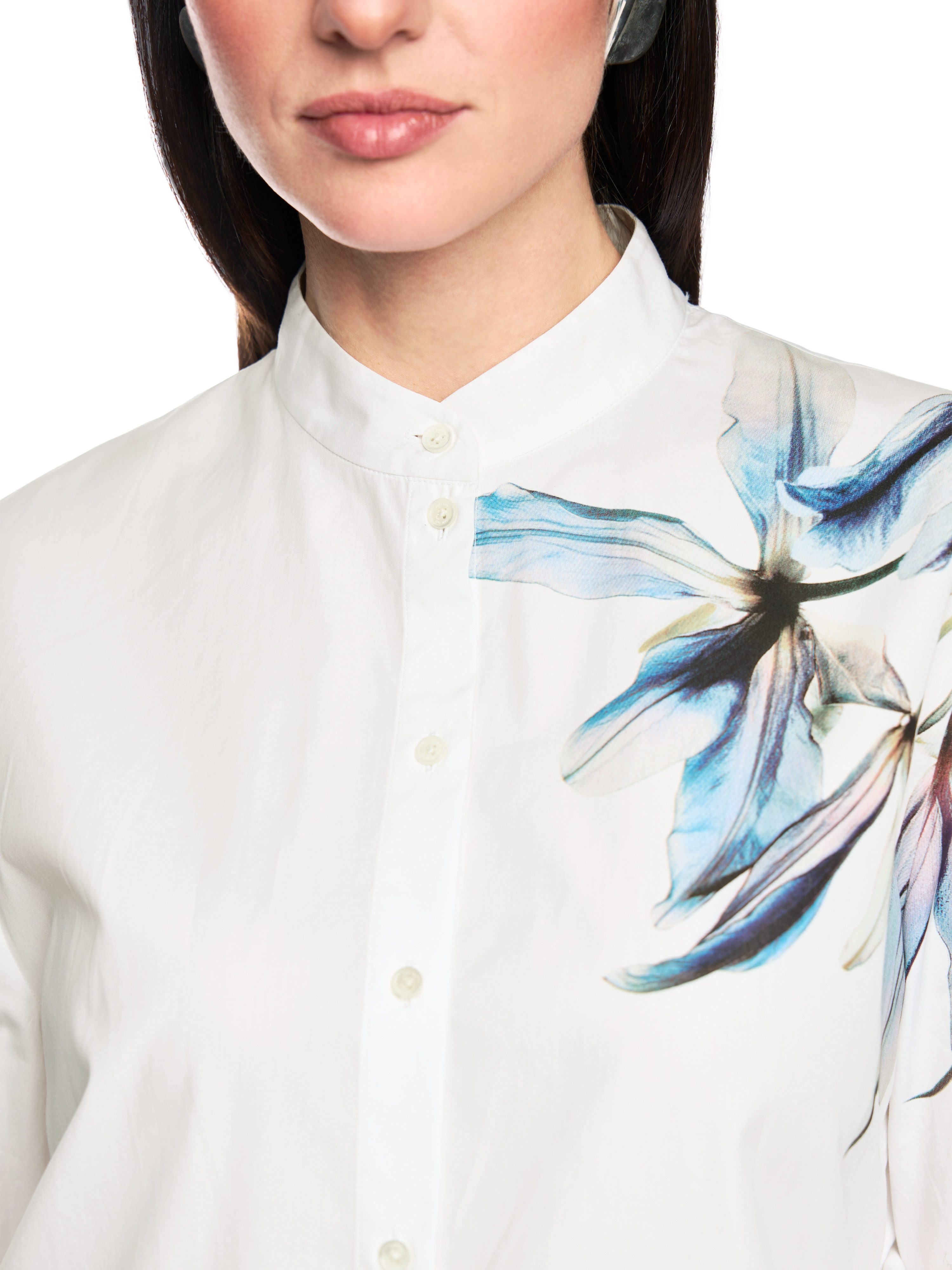 Marc Cain Langarmbluse Serene Hues Premium Damenmode mit Lilienprint