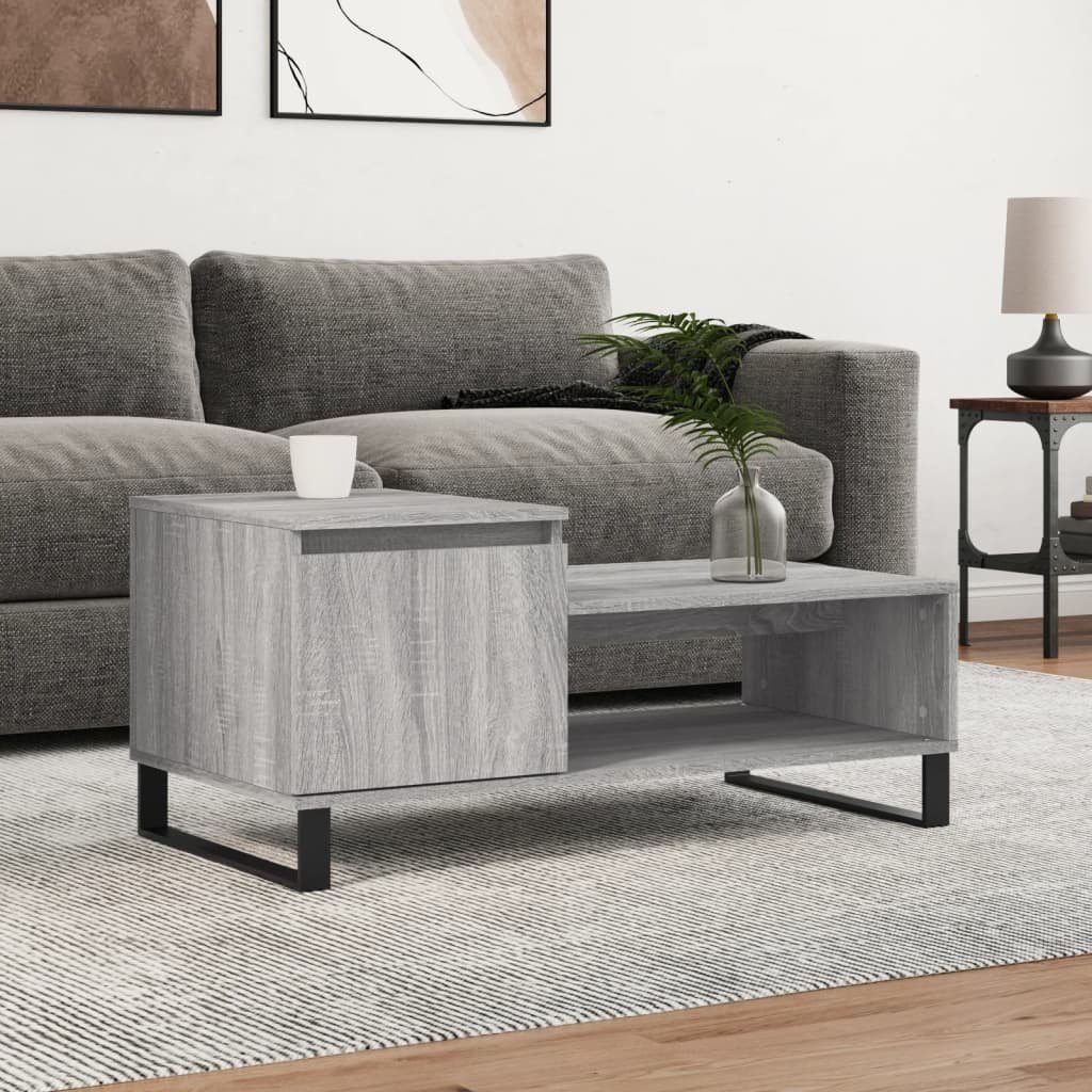 Sonoma Grau 100x50x45 Couchtisch Grau | Sonoma Sonoma (1-St) Couchtisch Grau cm vidaXL Holzwerkstoff