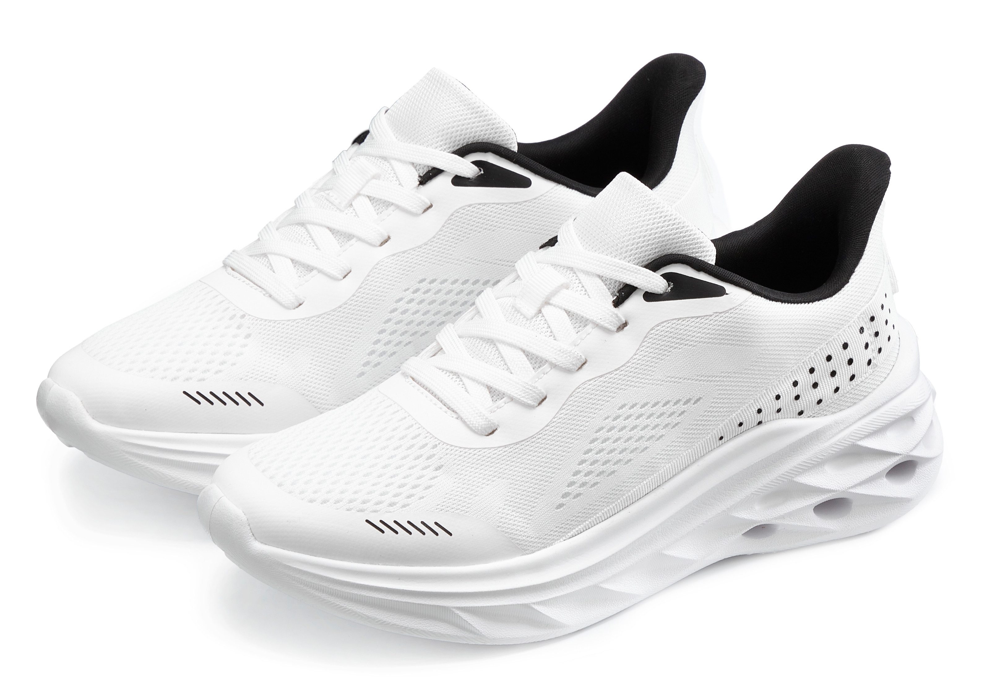 John Devin Schnürschuh, Freizeitschuhe, Schnürhalbschuhe, Halbschuh, Turnschuh Sneaker NEU im sportiven Look aus luftigem Mesh-Material VEGAN
