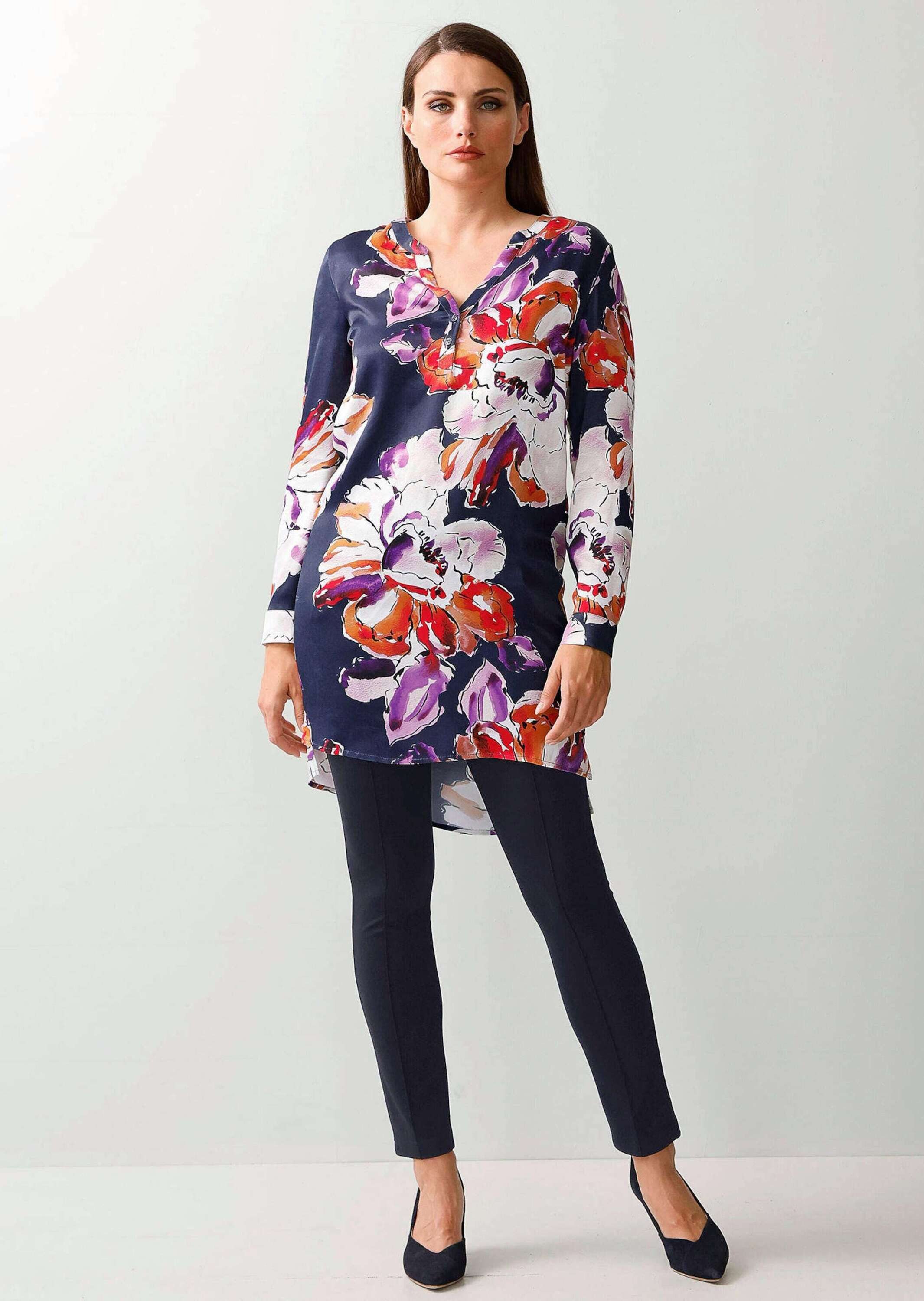 Alba Moda Langarmbluse Longbluse mit floralem günstig online kaufen