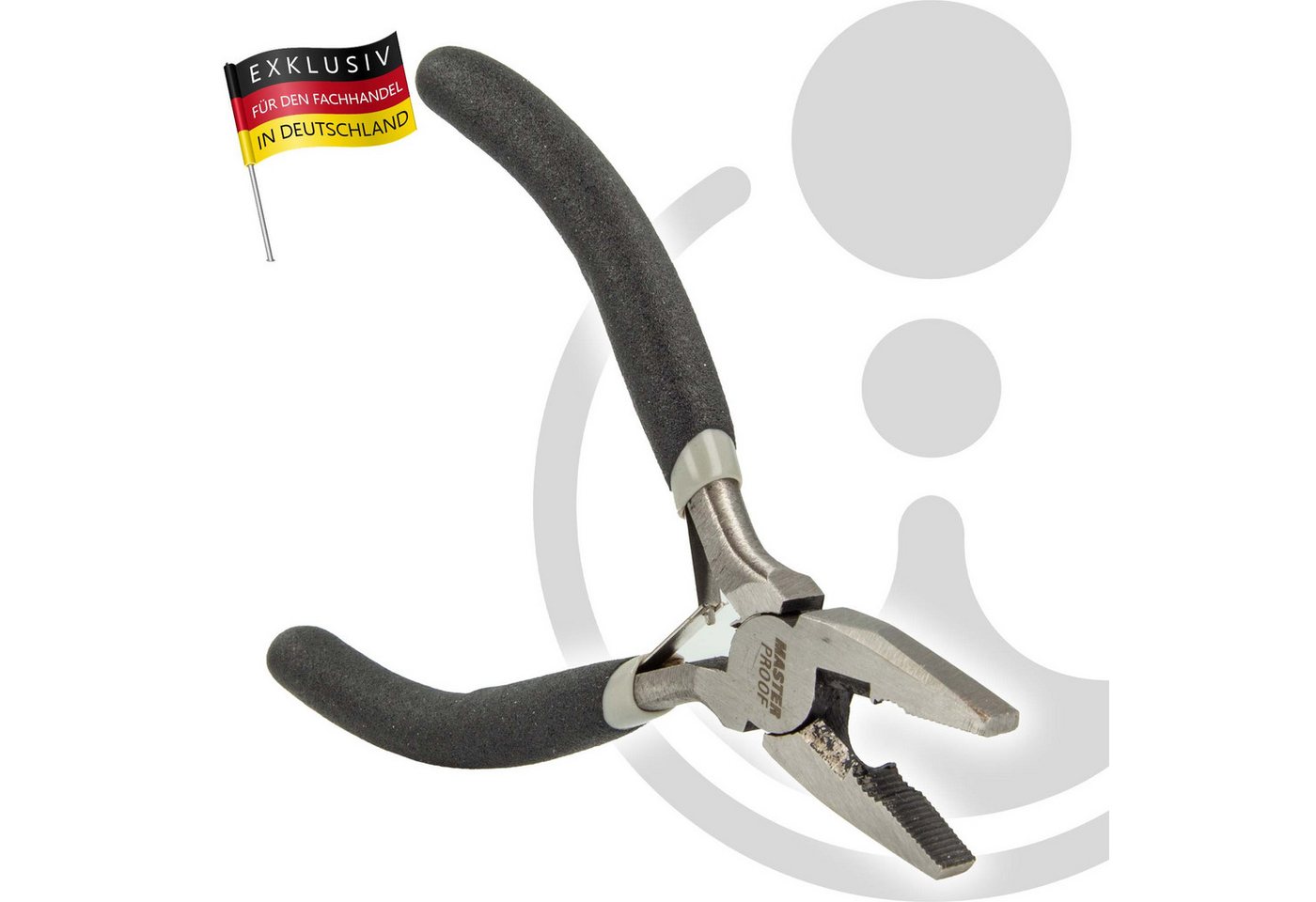 Thumbnail - MASTERPROOF PROFESIONAL Kombizange Elektronik - Kombizange, 120 mm, mit Rückstellfeder, tauchisoliert