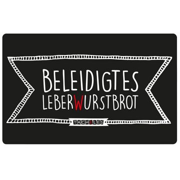United Labels® Lunchbox Tacheles Brotdose - Beleidigtes Leberwurstbrot mit Trennwand Schwarz, Kunststoff (PP)