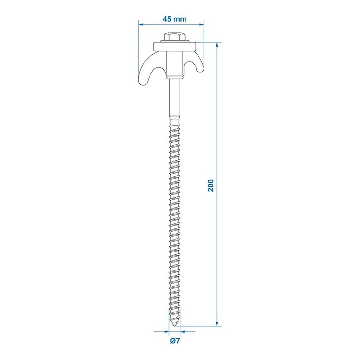 Moritz Zelthering Zelthering Schraubhering 20 cm, (Set), Erdnagel Zelthering Erdanker Bodenanker Zeltbefestigung