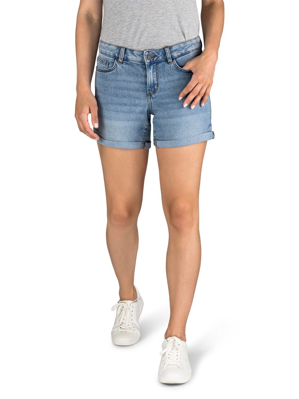 Noisy may Jeansshorts Damen Shorts BeLucky 2er Pack Regular Fit Basic Hotpants mit Stretch