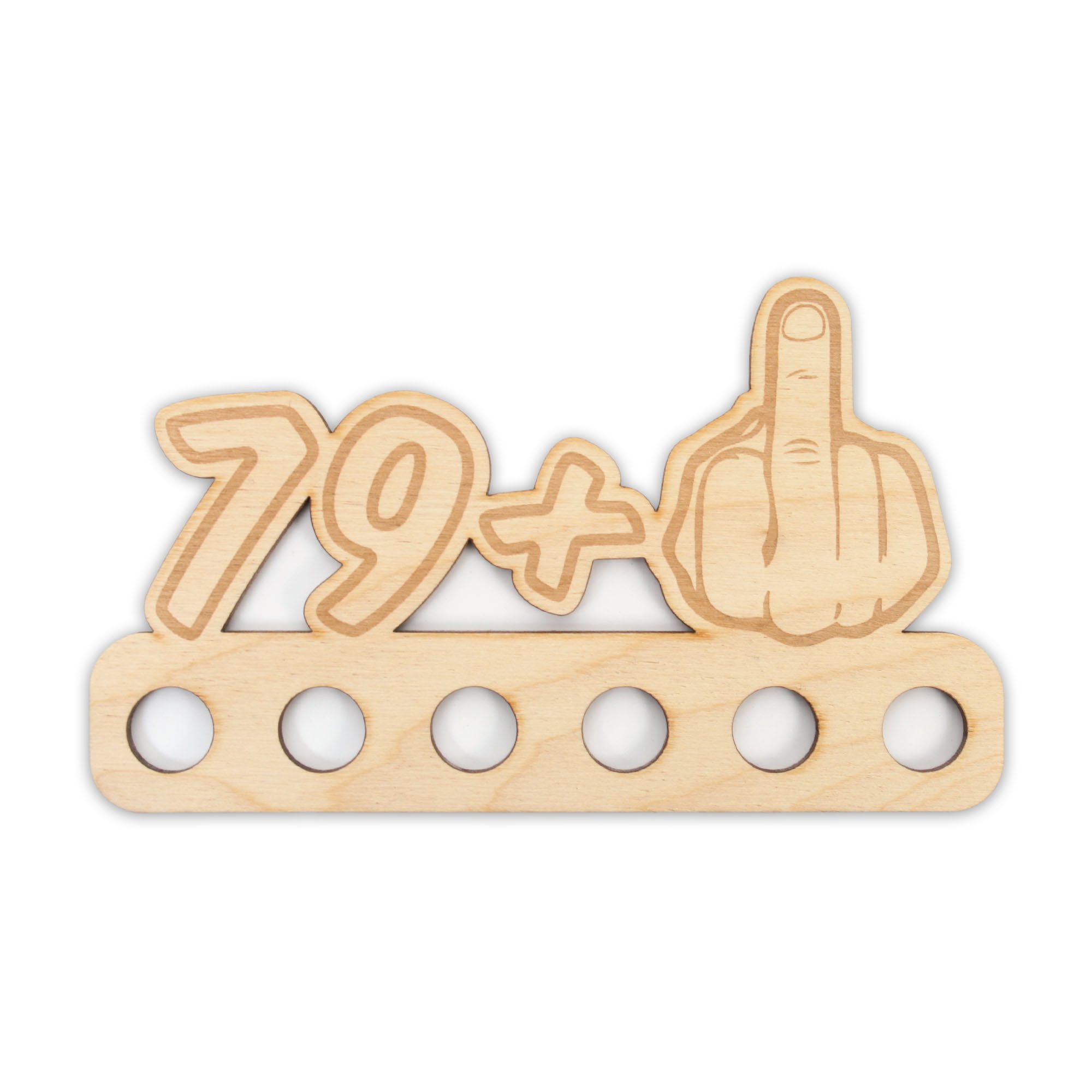 Kreative Feder Glückwunschkarte Geldgeschenk zum 16. - 85. Geburtstag für Männer, Origineller Wunscherfüller „Mittelfinger" aus Holz für Geldscheine