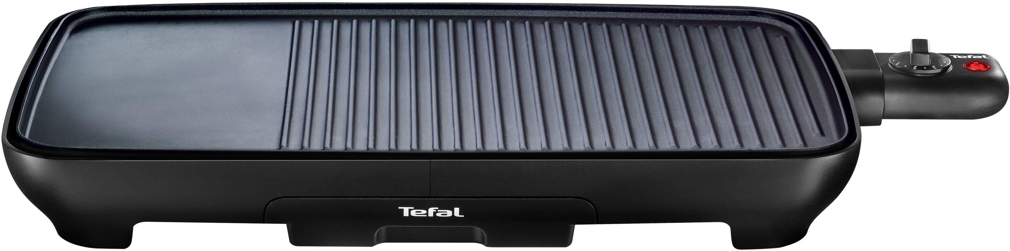 Tefal Tischgrill Malaga, spülmaschinengeeignete Platte und Saftauffangbehälter, 2000 W, Thermosignal-Wärmeanzeige, TG3918