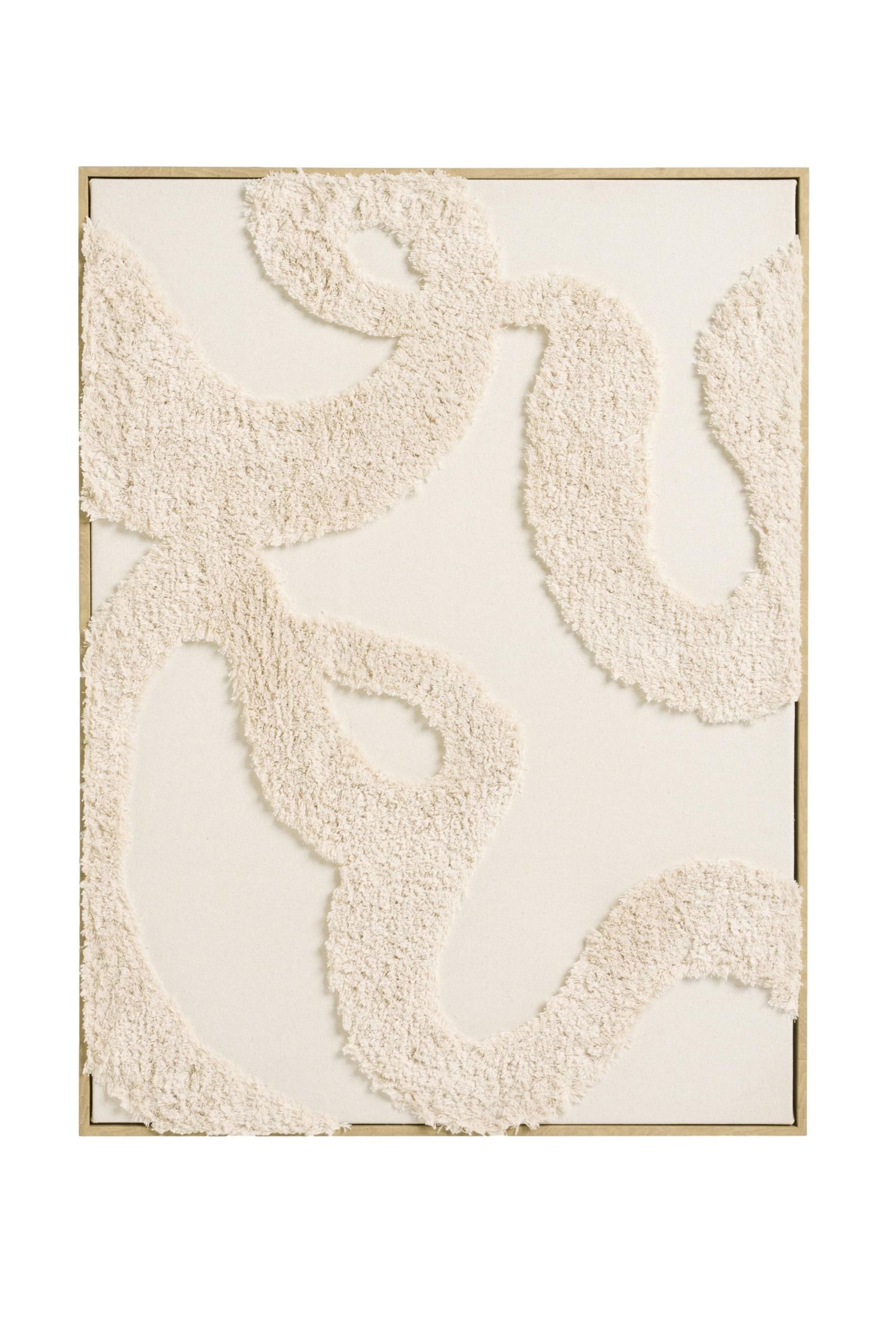 Next Wanddekoobjekt Gerahmte Leinwand mit abstraktem Motiv aus Bouclé