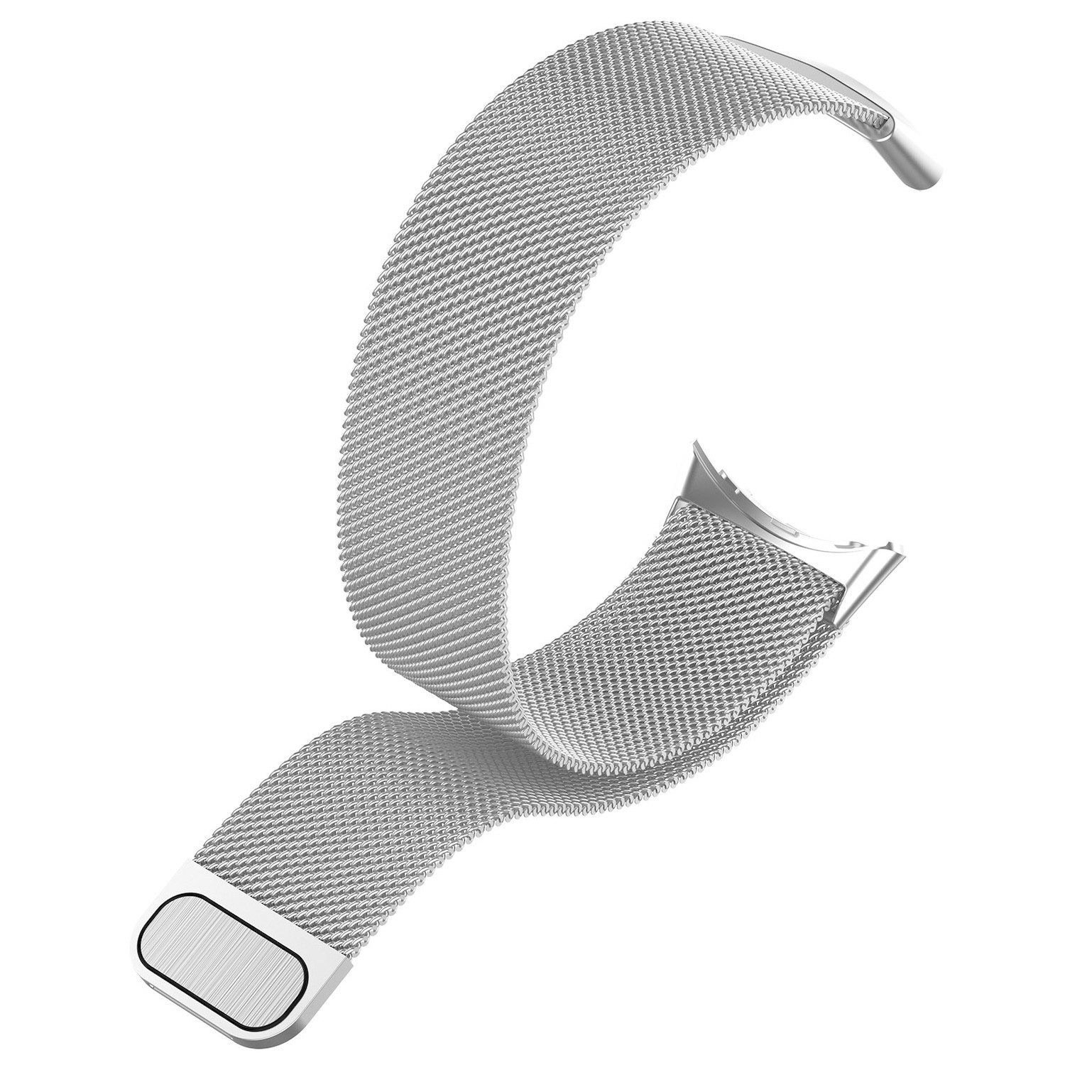 Wigento Smartwatch-Armband Metall Magnetverschluss für Google Pixel Watch 5 / 4 / 3 / 2 / 1 45mm, Milanaise Edelstahlarmband mit verstellbarem Magnetverschluss – Bild 4 von 5