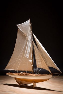 Aubaho Modellboot Modellschiff Segelyacht Yacht Holz Schiff Boot Segelschiff 135cm kein
