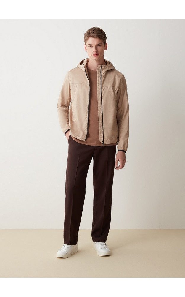 Colmar Allwetterjacke Übergangansjacke Fibers (aus Baumwolle, mit Kapuze) beige/braun Herren