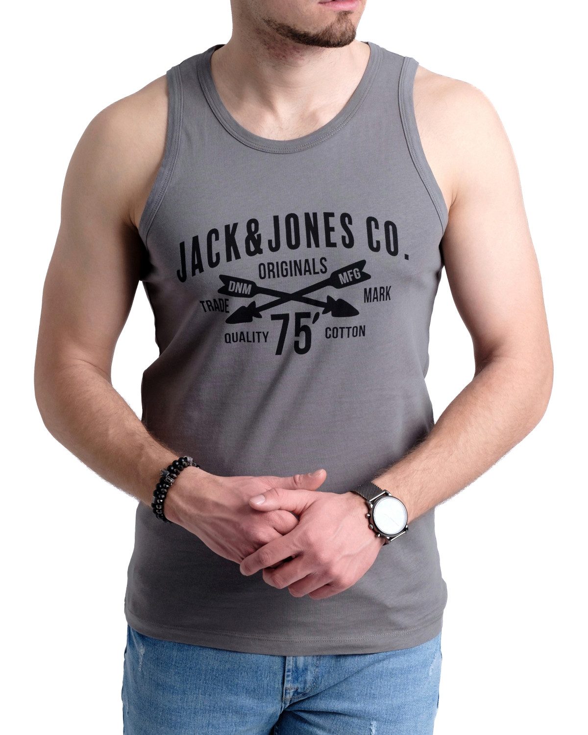 Jack & Jones Tanktop Bequemes Slimfit Shirt mit Printdruck (3er-Pack) mit P günstig online kaufen