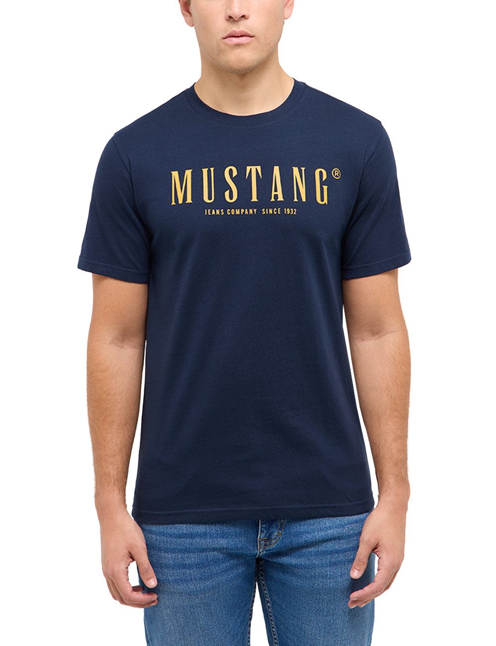 MUSTANG T-Shirt MU-Austin Logoprint aus Baumwolle