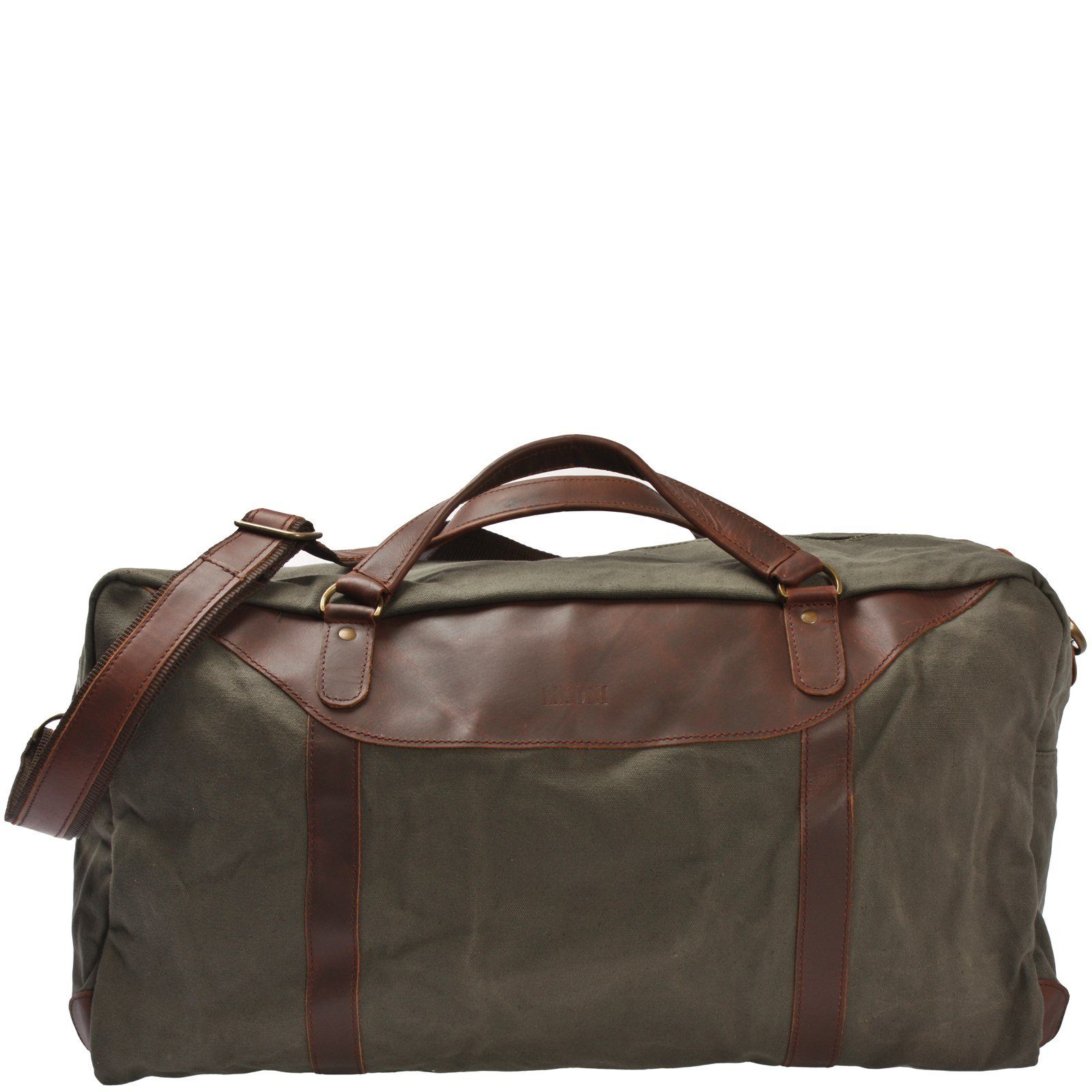 LECONI Weekender große Reisetasche Gepäck Damen Herren Sporttasche Canvas Leder LE2020, Riesiges Hauptfach – viele Zusatzfächer – 60 × 30 × 30 cm