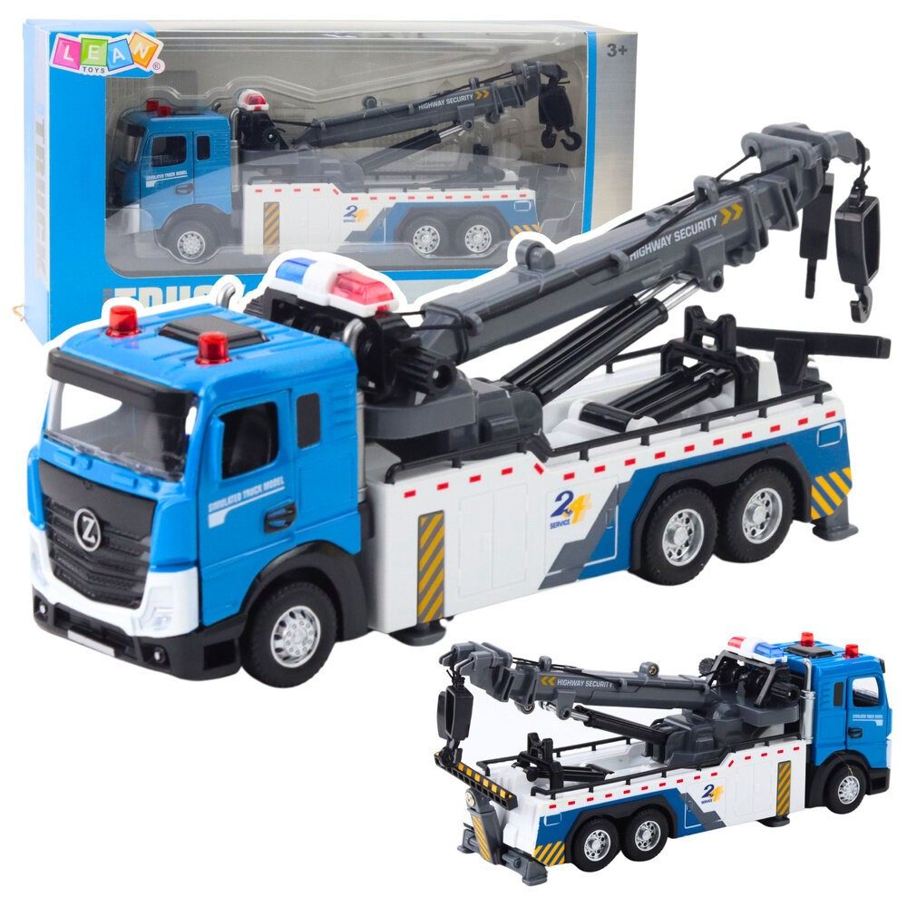 LEAN TOYS Spielzeug-Abschlepper LeanToys Fahrzeugkran, Abschleppwagen