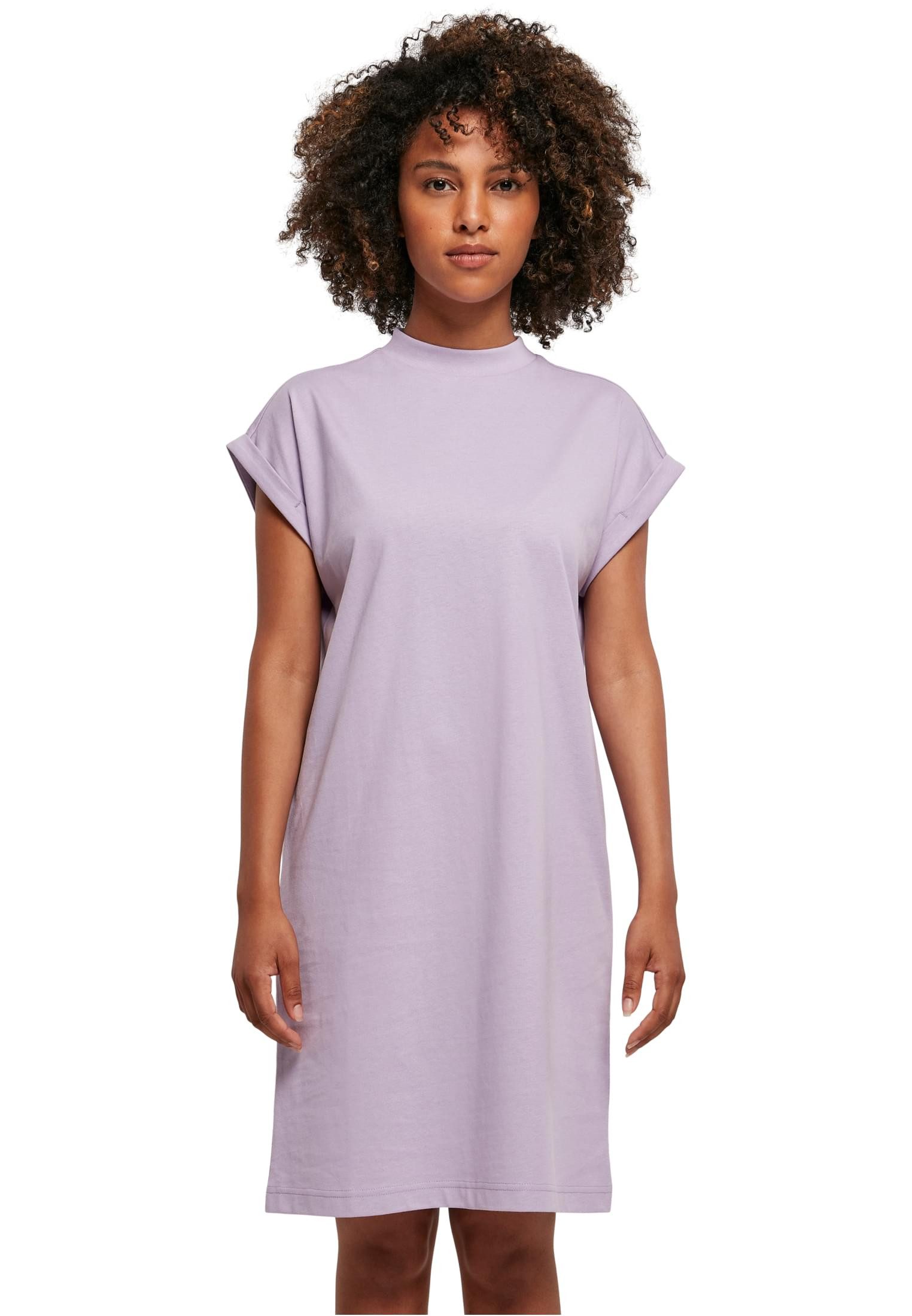 urbandreamz Jerseykleid Damen Kleid überschnittene Schultern Jersey Turn Up Ärmel