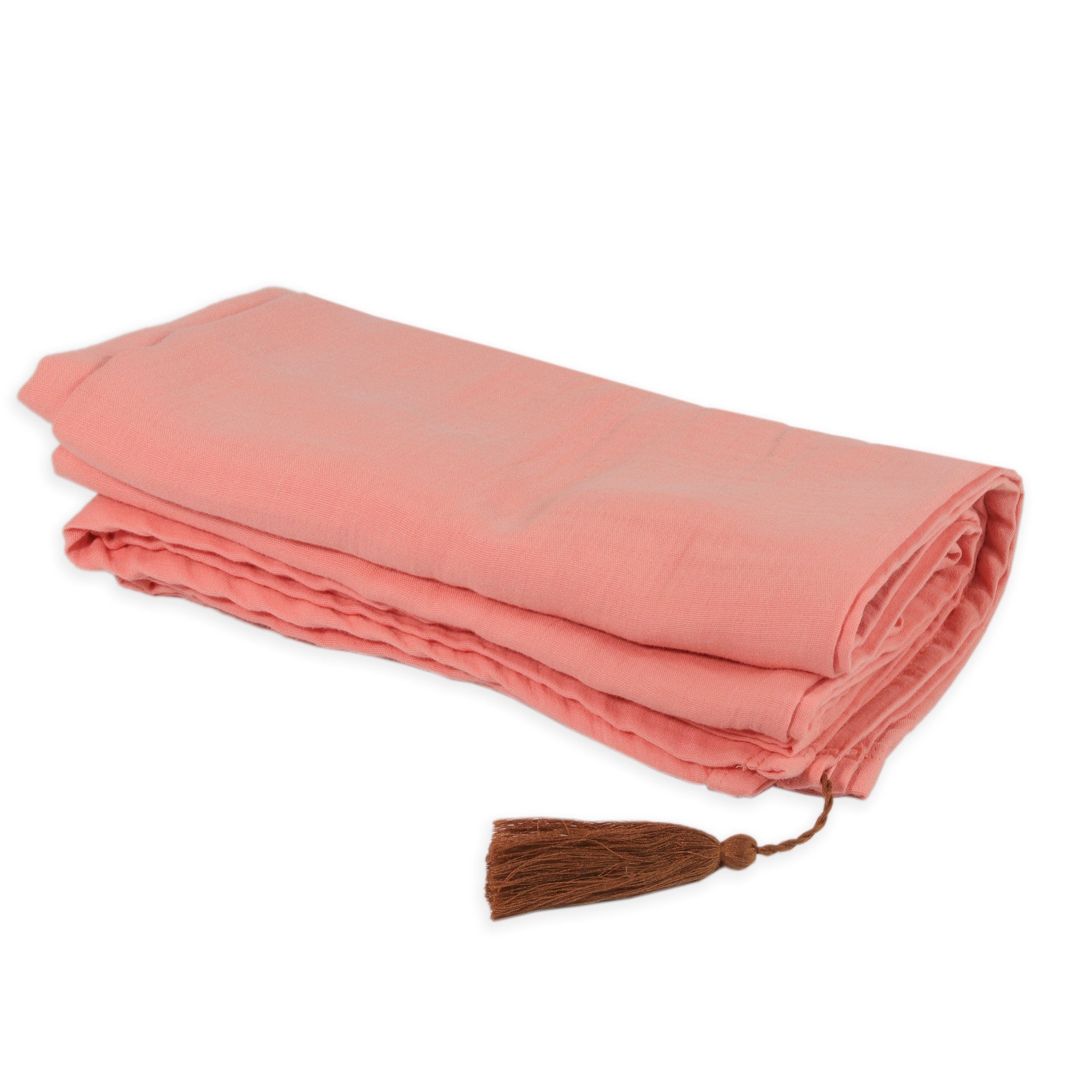 Babydecke Sanna Musselin - Koralle 120x120 cm Kinder Decke, Puckdaddy GmbH