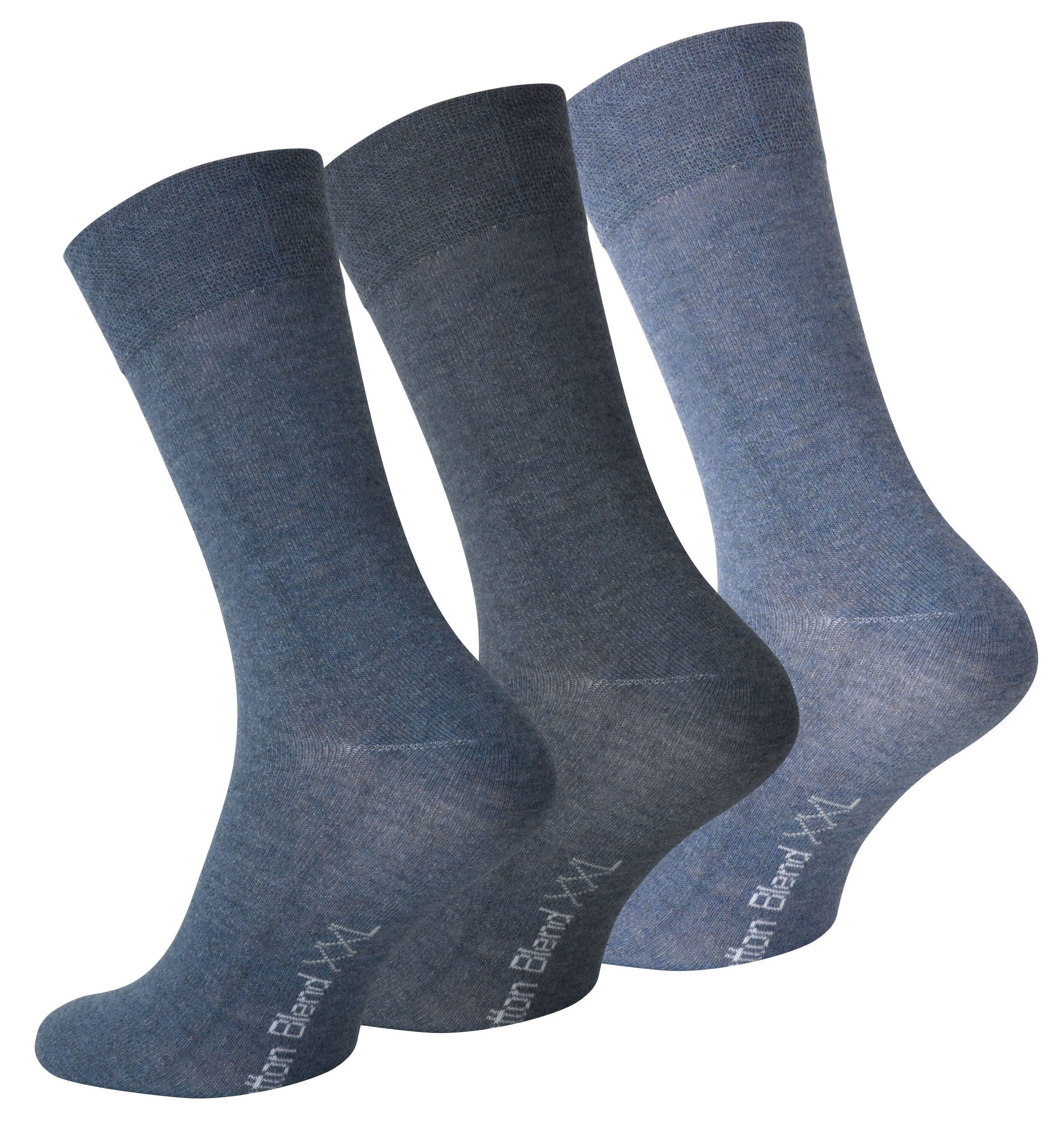 in 3 Socken Paar, Prime® in Baumwollqualität Cotton Übergröße angenehmer (3-Paar)