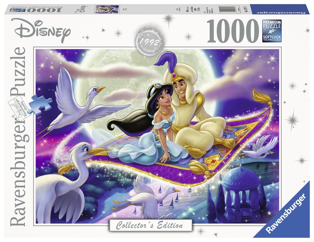 Ravensburger Puzzle 1000 Teile Puzzle Disney Collector's Edition Aladdin 13971, 1000 Puzzleteile