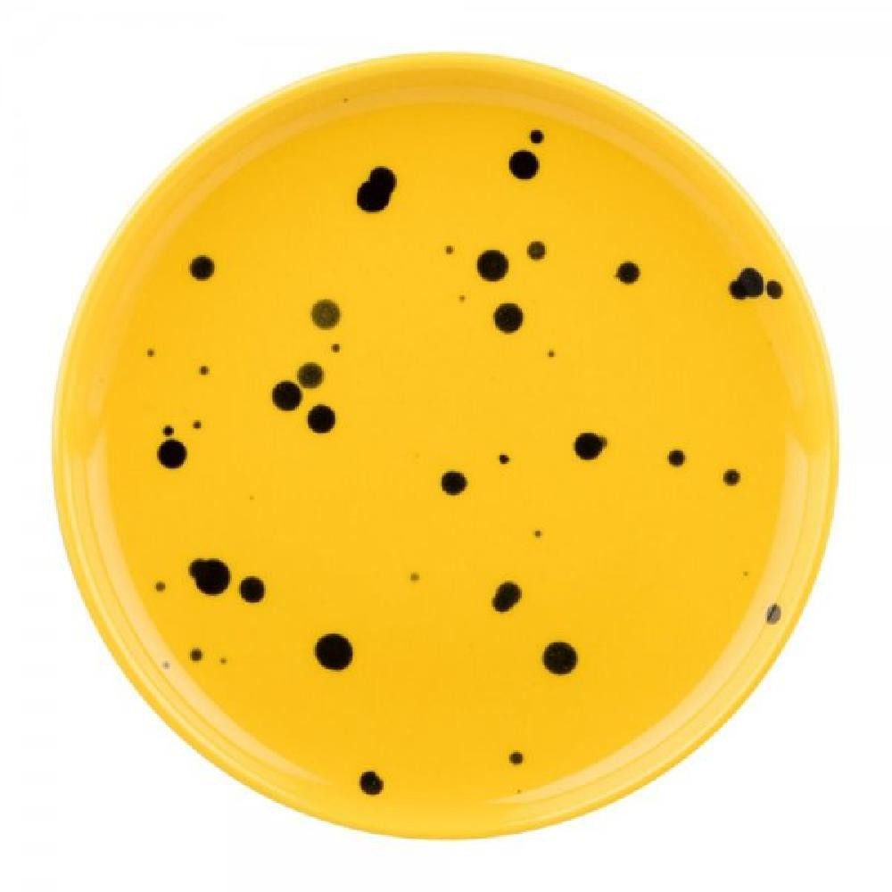 Marimekko Frühstücksteller Teller Oiva Gelb Schwarz (13,5cm)