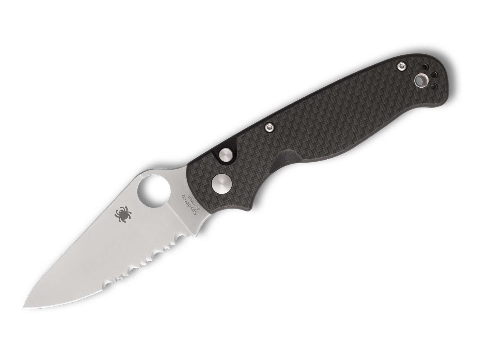 Spyderco Taschenmesser Spyderco ButtonUp CF CombinationEdge