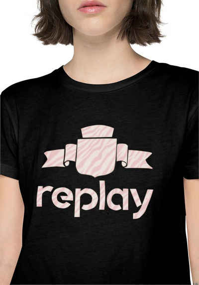 Replay Longtop cooles Shirt mit Logo-Print