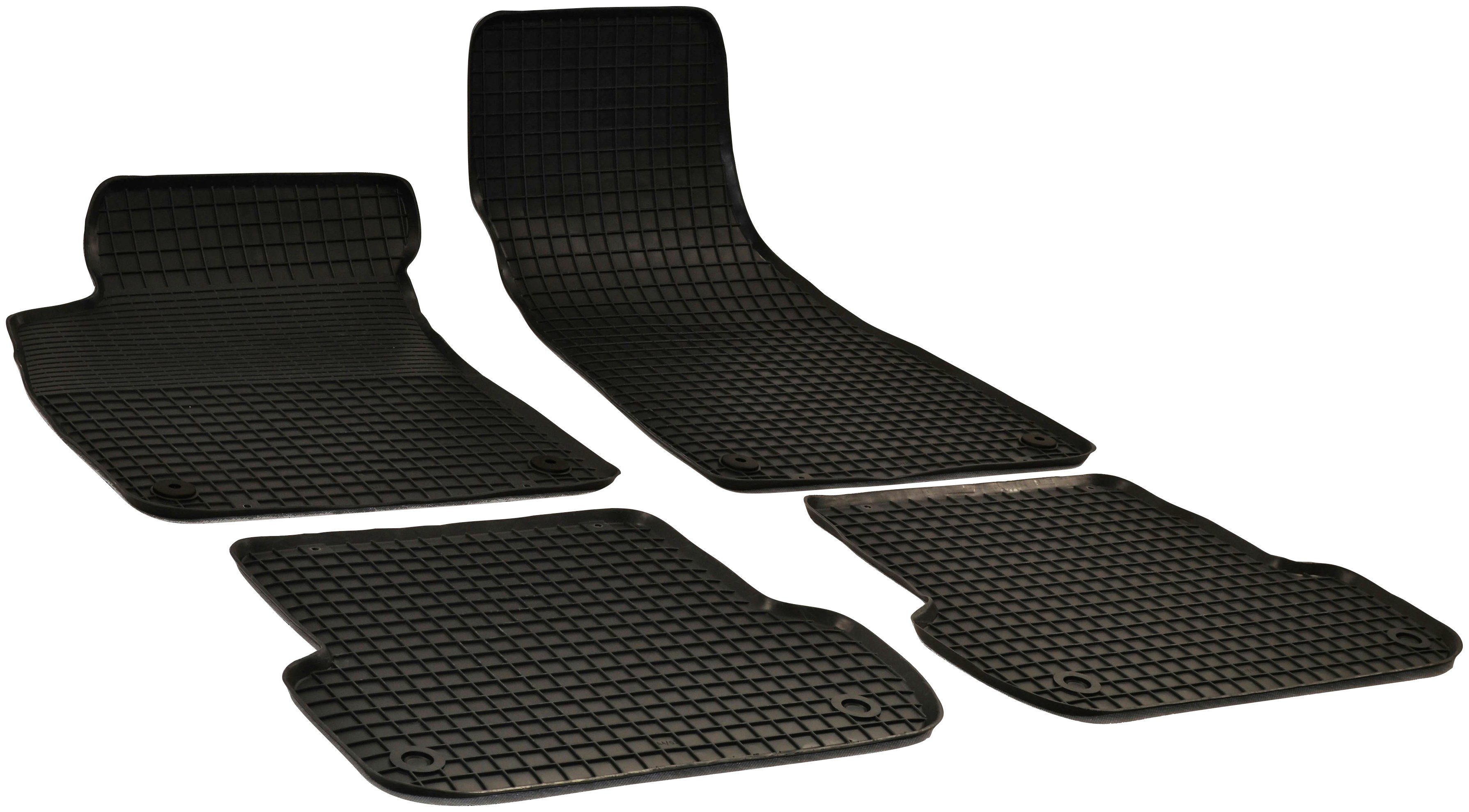 WALSER Passform-Fußmatten (4 St), für Audi A4 Cabrio, Kombi, Stufenheck, für Audi A4 02/2000-12/2009