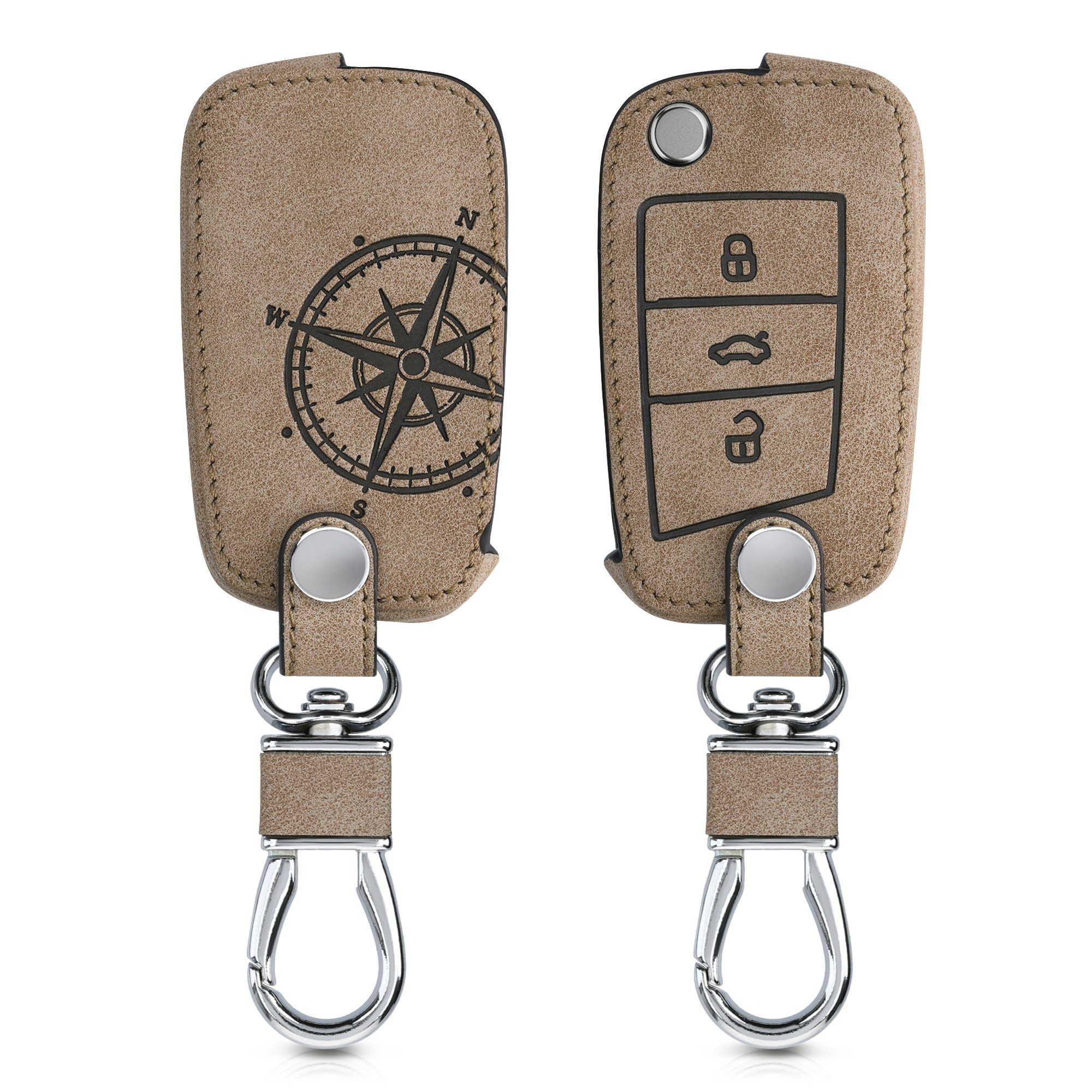 kwmobile Schlüsseltasche Hülle für VW Golf 7 MK7 3-Tasten Autoschlüssel,  Schlüsselhülle TPU Autoschlüssel Cover
