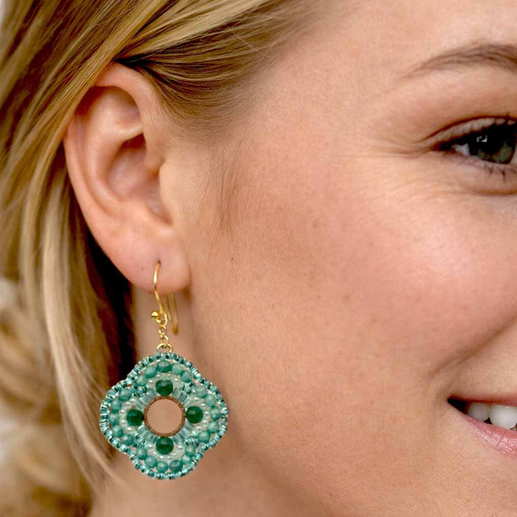 Impala Paar Ohrhänger Sarinee Glasperlen – Handmade Edelstahl Boho, Ohrhänger in verschiedenen Farben, Handgefertigt