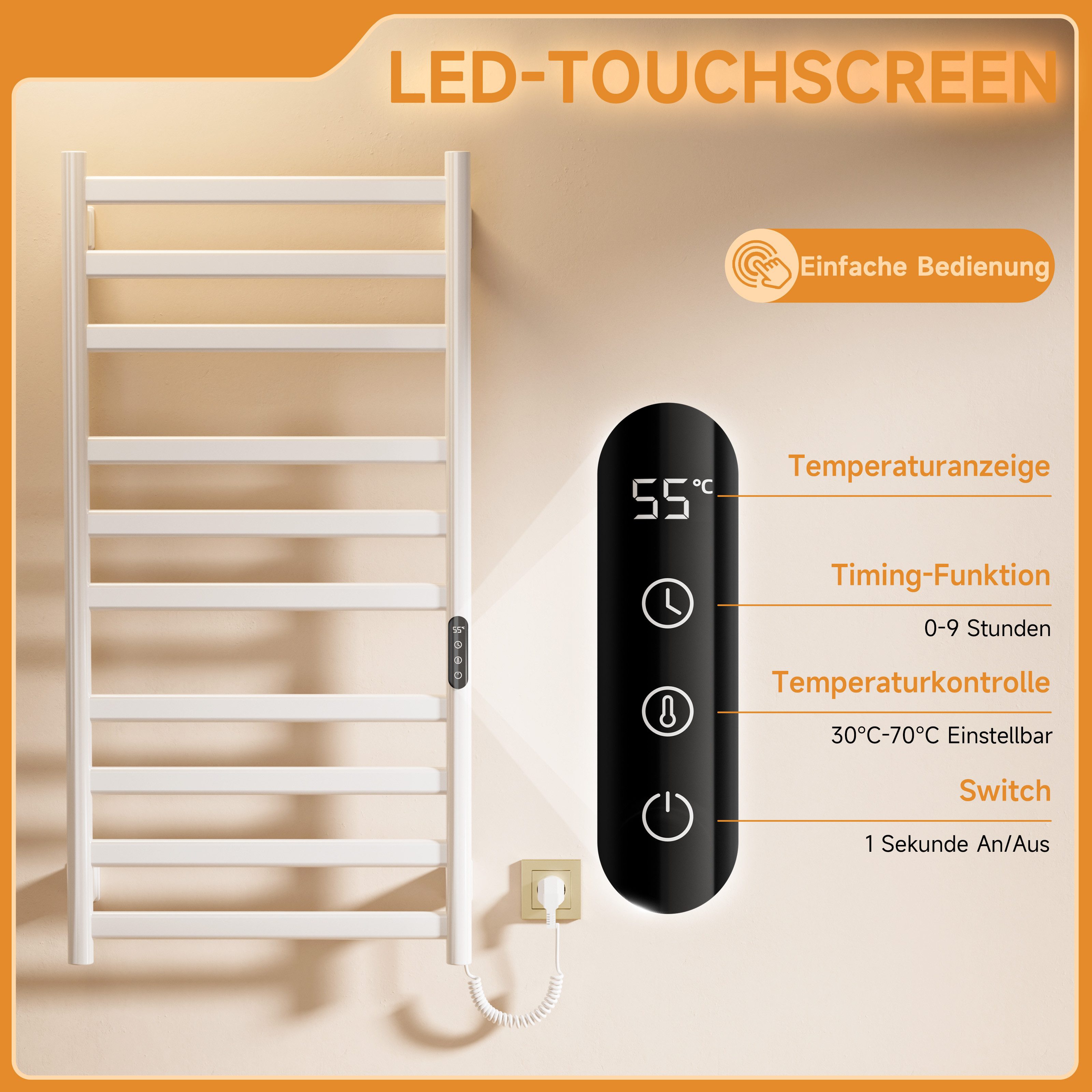 Oihpaw Elektrischer Badheizkörper Electric Towel Radiator günstig online kaufen