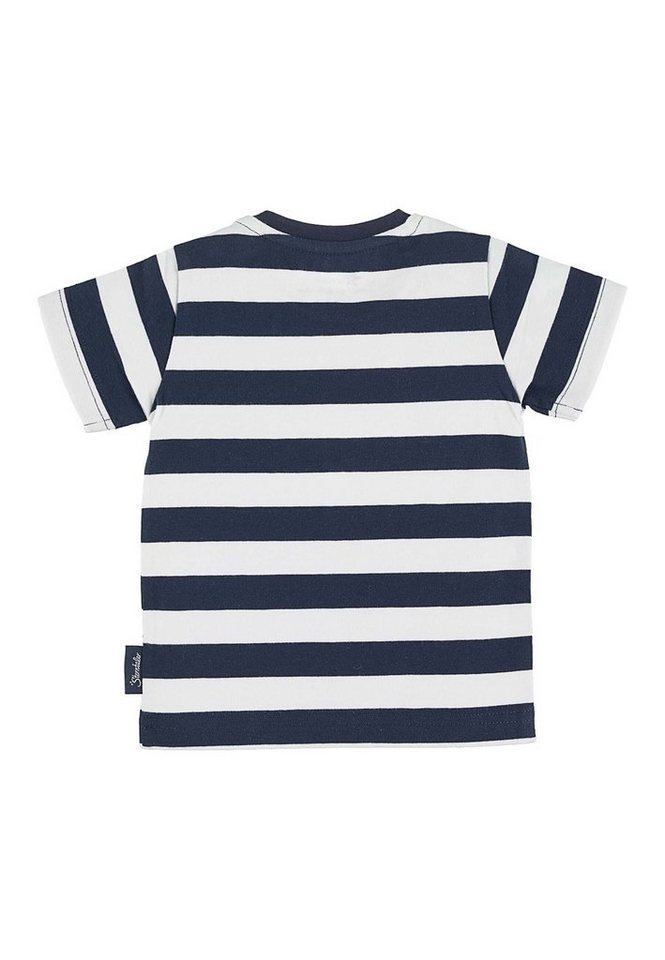 Sterntaler® Kurzarmshirt Kurzarm-Shirt (1-tlg) Baby Shirt - Kurzarmshirt  Kinder - Kurzarm-Shirt aus geringeltem Jersey in Marine - T-Shirt Kinder  mit kleiner Brusttasche und Knöpfen an der linken Schulter