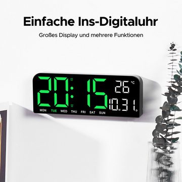 MAGICSHE Wecker Funktischuhr Digitale Tischuhr LED-Großanzeige Wanduhr