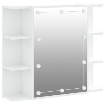 vidaXL Spiegel Spiegelschrank mit LED Weiß 70x16,5x60 cm