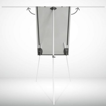 Karat Standtafel Flipchart Tripod, 68x105 cm, Stufenlos höhenverstellbar, Dreibein-Stativ, Klappbar
