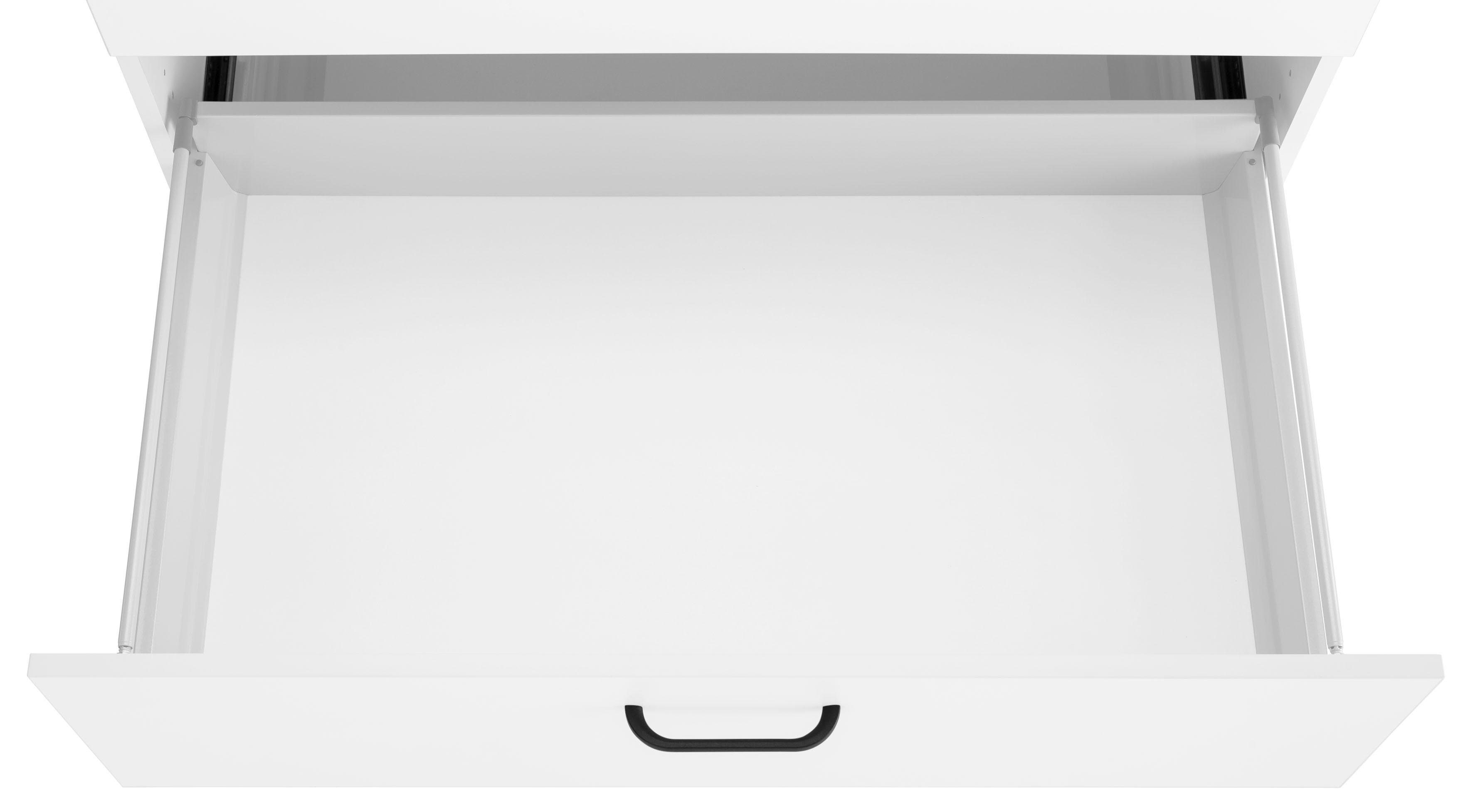 OPTIFIT Kochfeldumbauschrank Elga mit Soft-Close-Funktion, Füße, cm höhenverstellbaren | 90 weiß/weiß Breite weiß