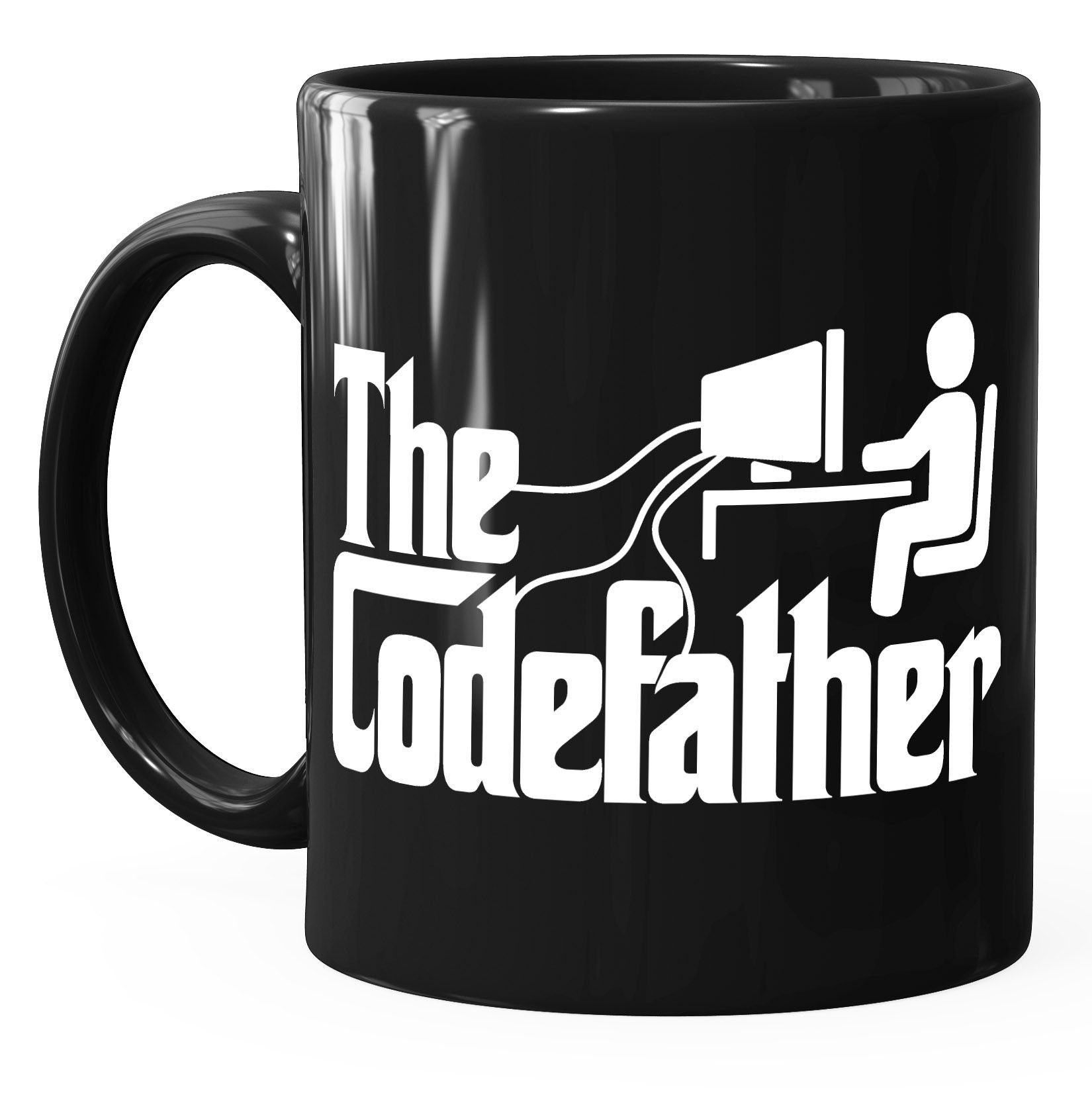 Keramik Coder Kaffeetasse Geschenk-Tasse Programmierer MoonWorks®, MoonWorks IT Tasse The Informatiker Codefather