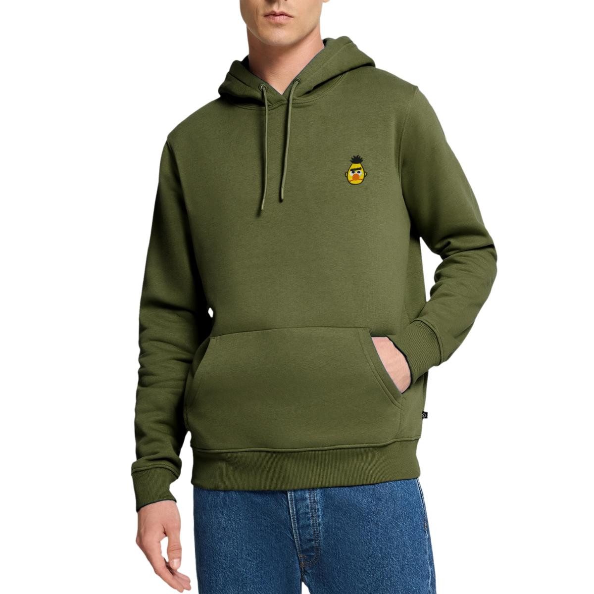 Spreadshirt Hoodie Sesamstraße Bert Als Stickmotiv Herren Premium Hoodie (1-tlg)