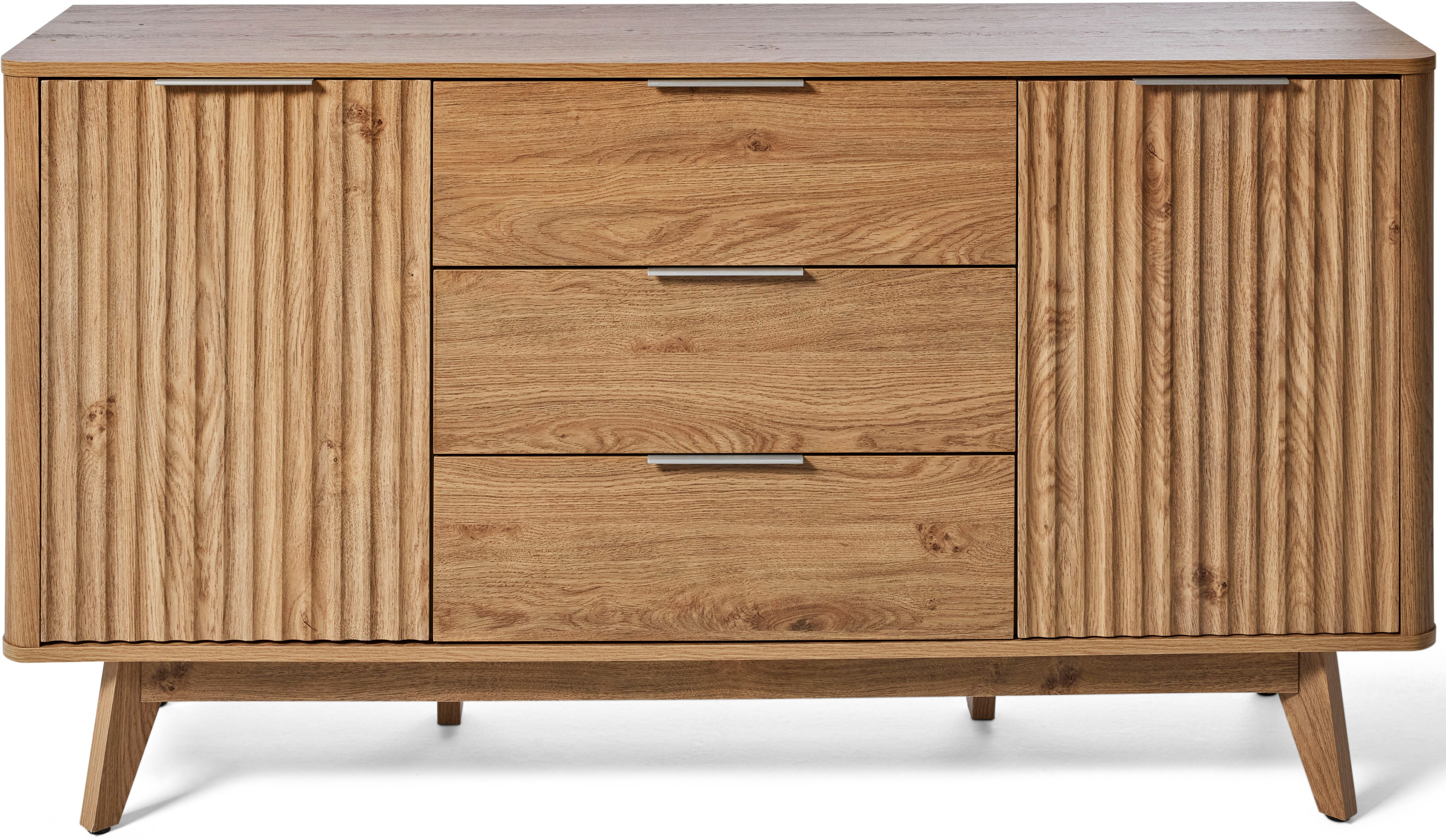 Jahnke Sideboard WAVE SB 150 (1 St), Sideboard, Retro-Stil, Front in Wellendesign, Breite ca. 150 cm