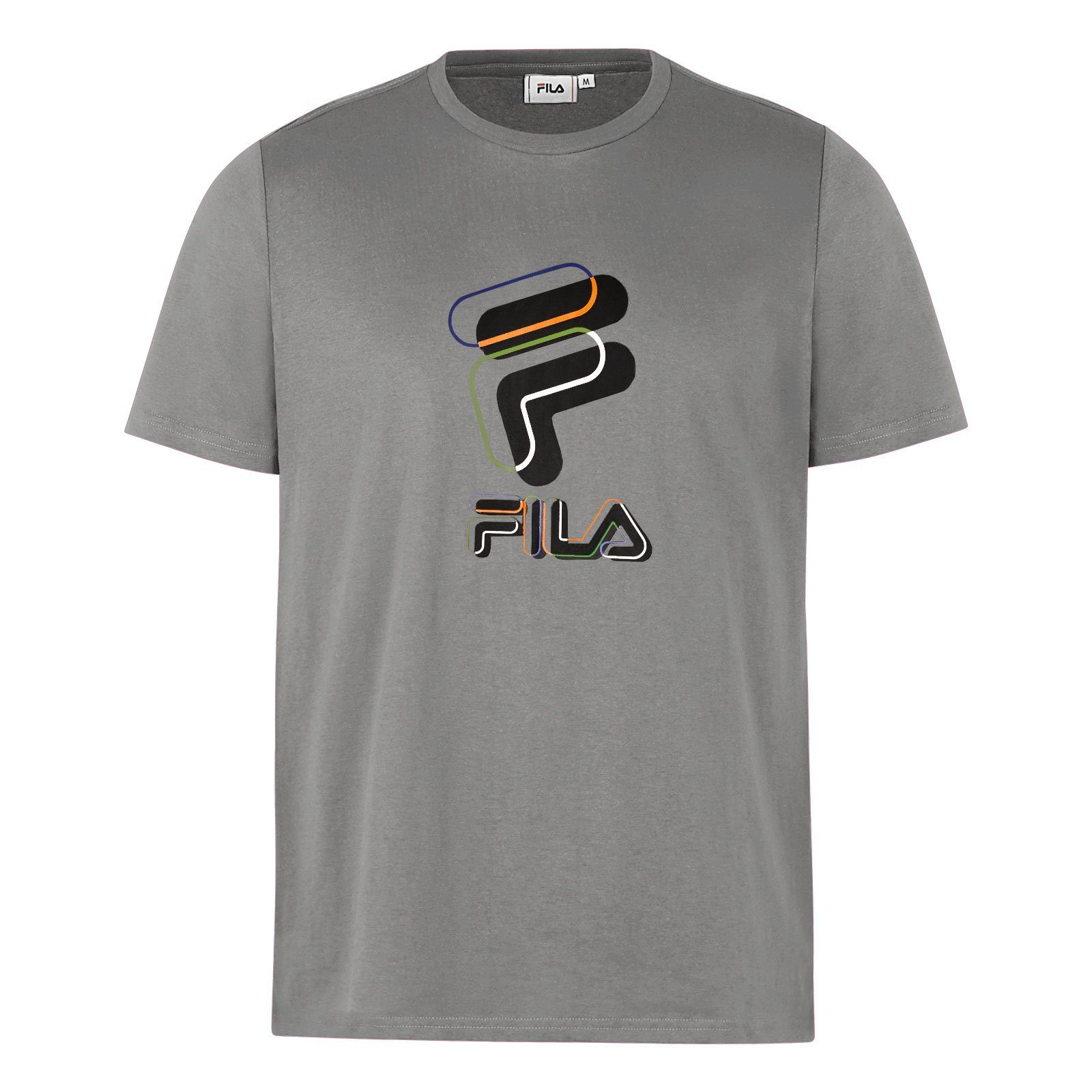 Fila stylischem mit Outline-FILA-Logo Tee 80028 gull Bibbiena T-Shirt