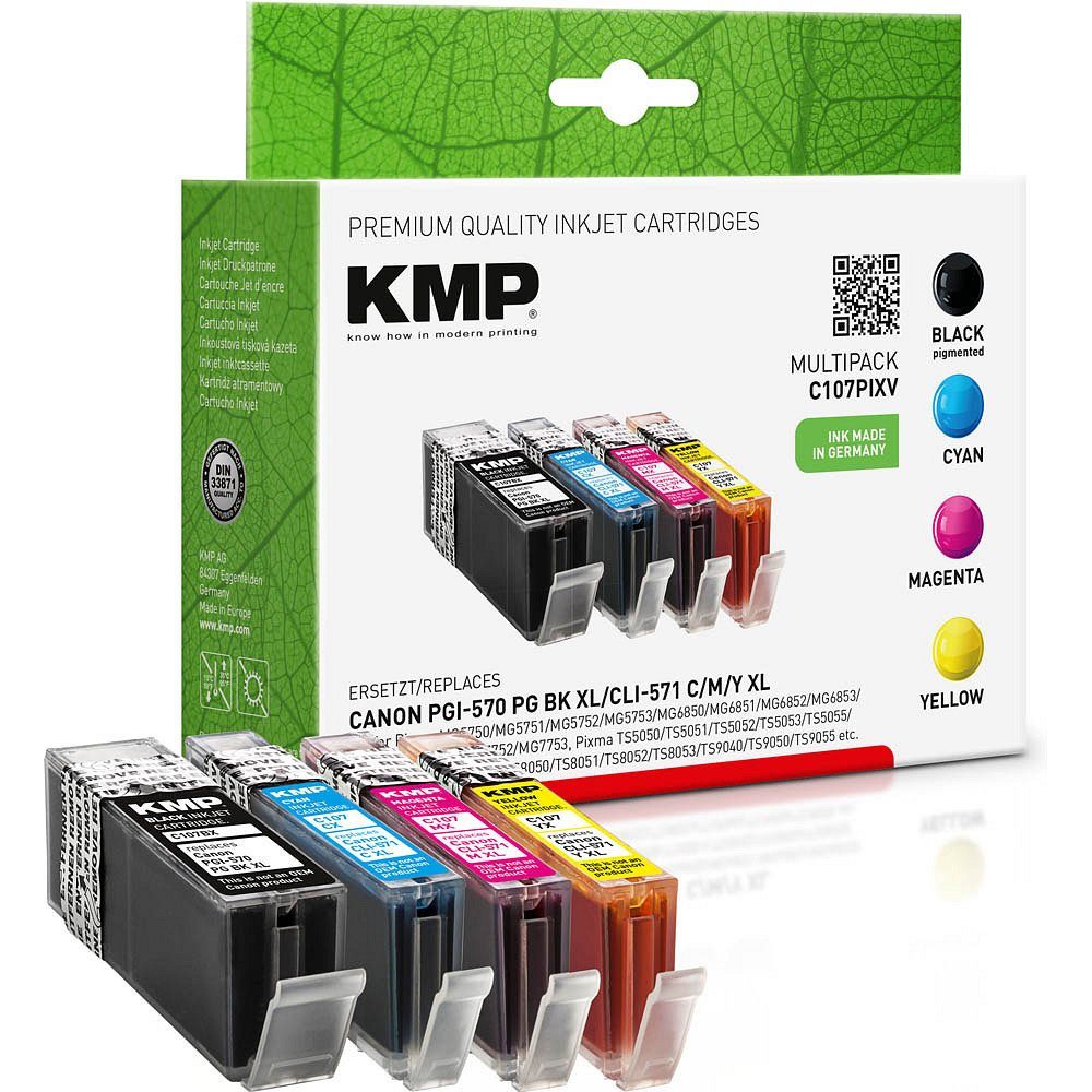 KMP 1 Tinten-Multipack C107PIXV ERSETZT PGI-570XL / CLI-571XL Tintenpatrone (4 Farben)