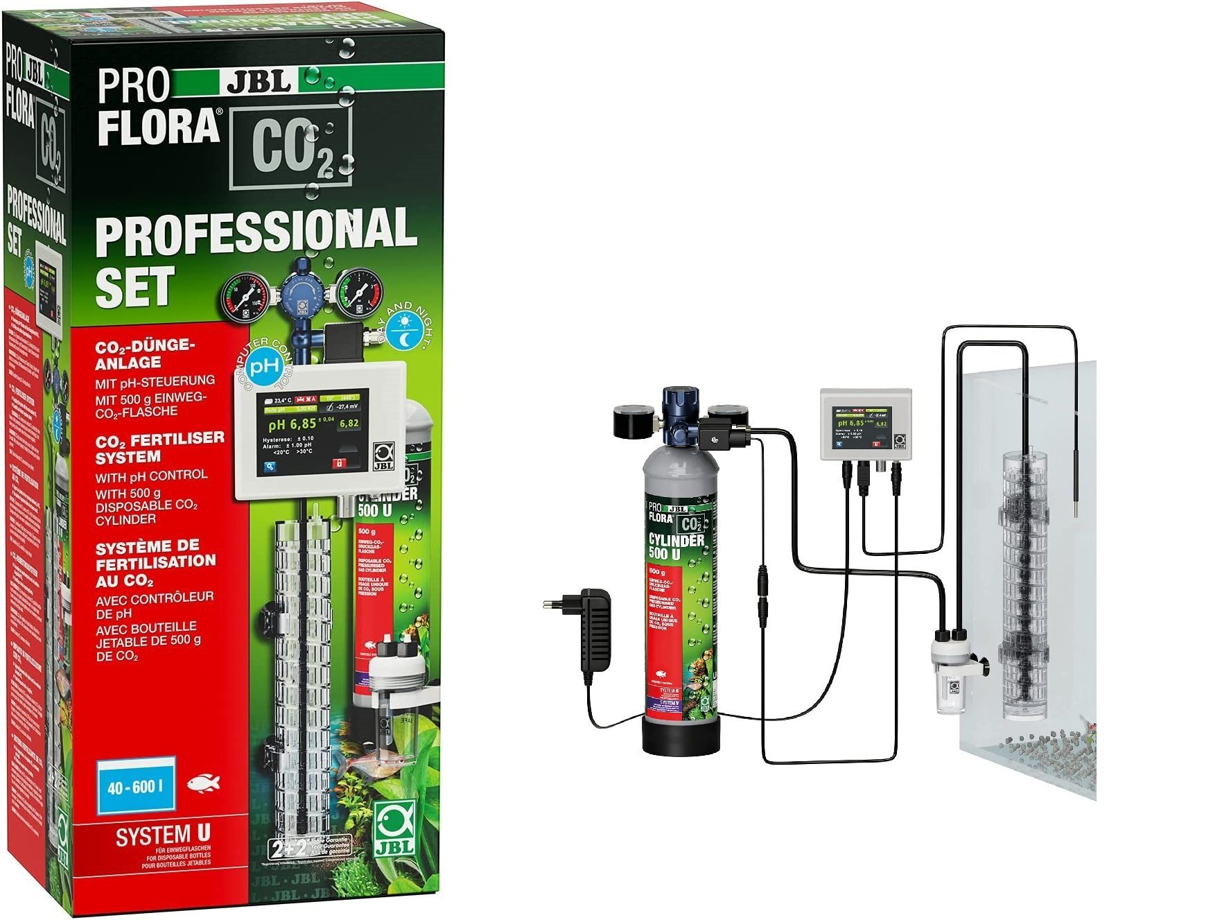 JBL GmbH & Co. KG CO2 Diffusor JBL Proflora CO2 System U Professional CO2-Düngeanlage, CO2 Düngeanlage