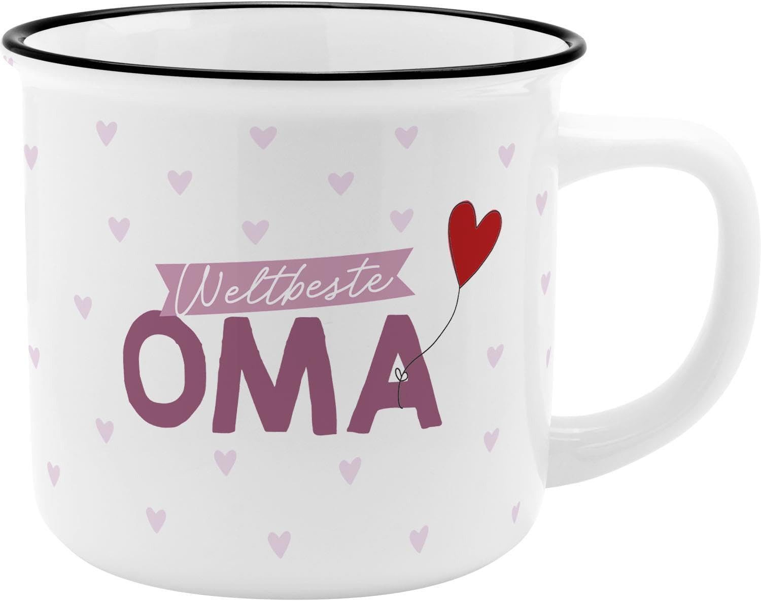 Sheepworld Tasse XL Tasse Tee- Kaffeetasse Kaffeebecher 55cl Geschenk Sheepworld OMA, Porzellan