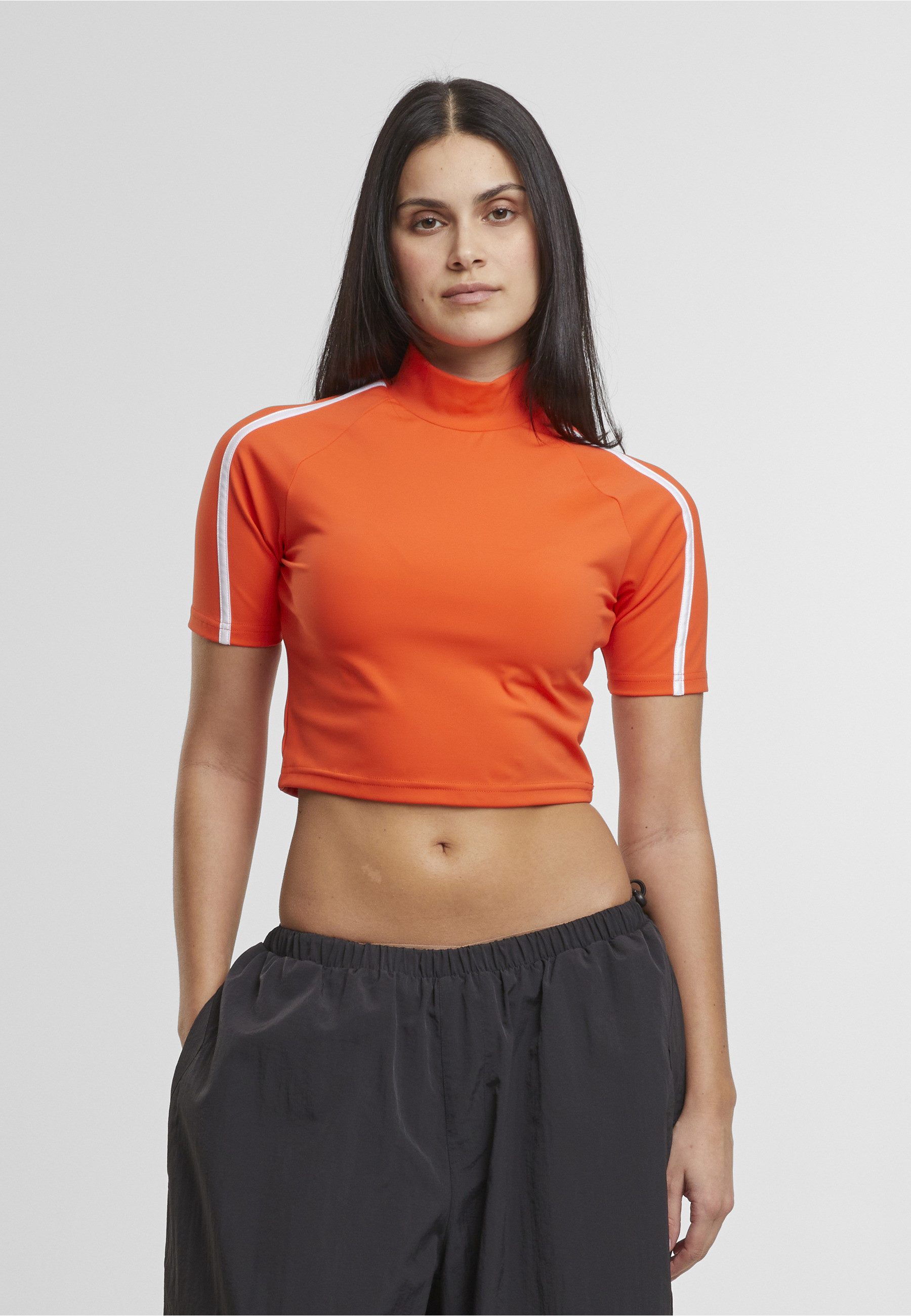 URBAN CLASSICS T-Shirt Urban Classics Ladies High Neck Short Tee (1-tlg)