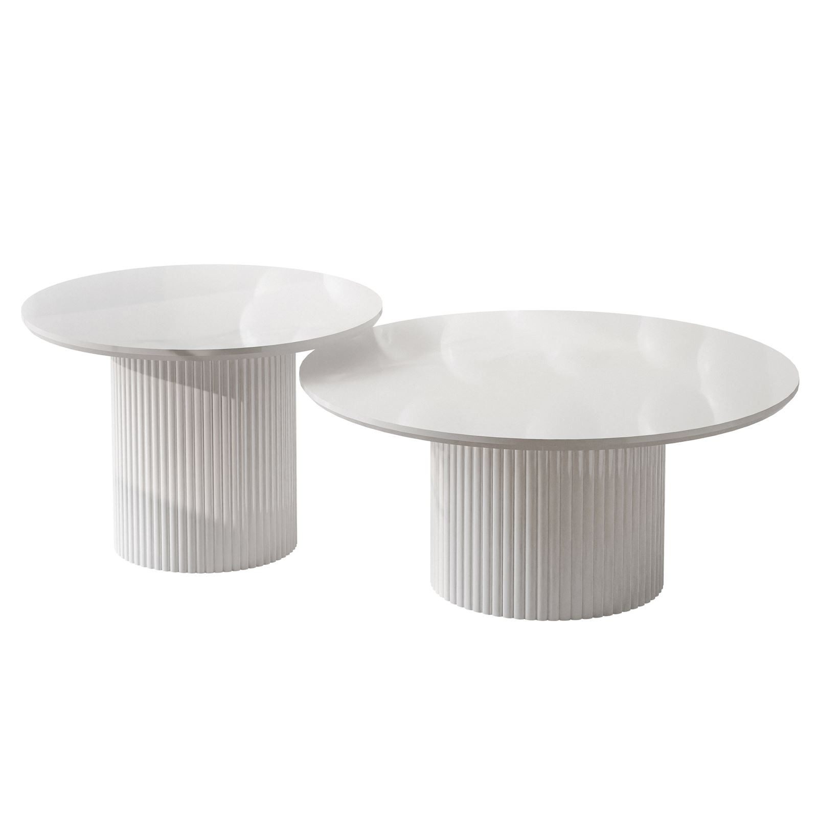 yourhouse24 Couchtisch Set OVI 2in1 Riffel-Design günstig online kaufen
