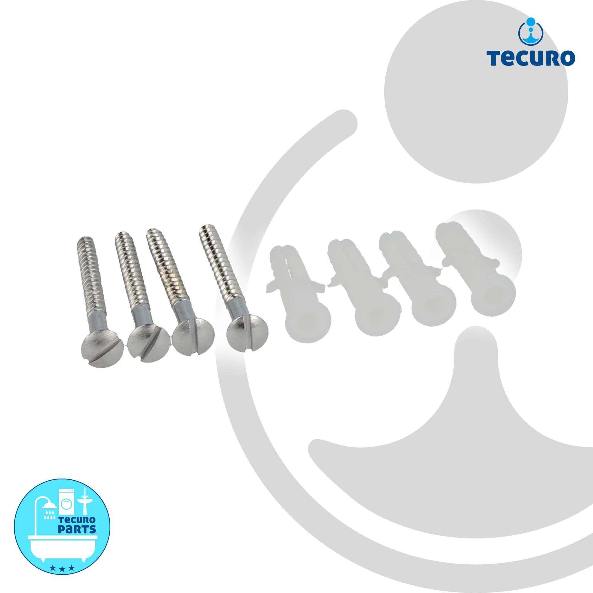 tecuro Schrauben-Set Schraubenset (4-er Set) in verschiedenen Farben