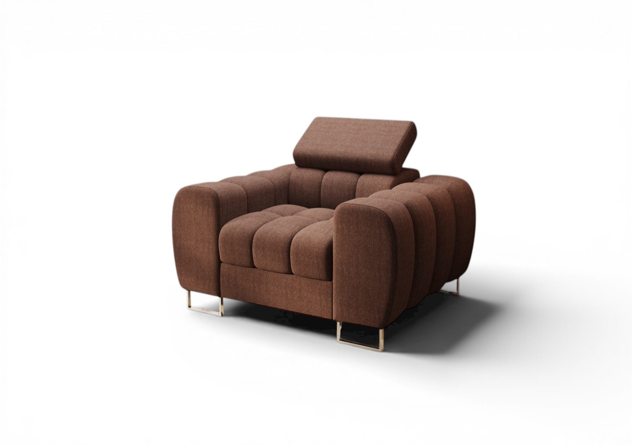Fun Möbel Sessel Designersessel BASTIEN in Stoff (Rundumbezug), mit einstellbarer Kopfstütze