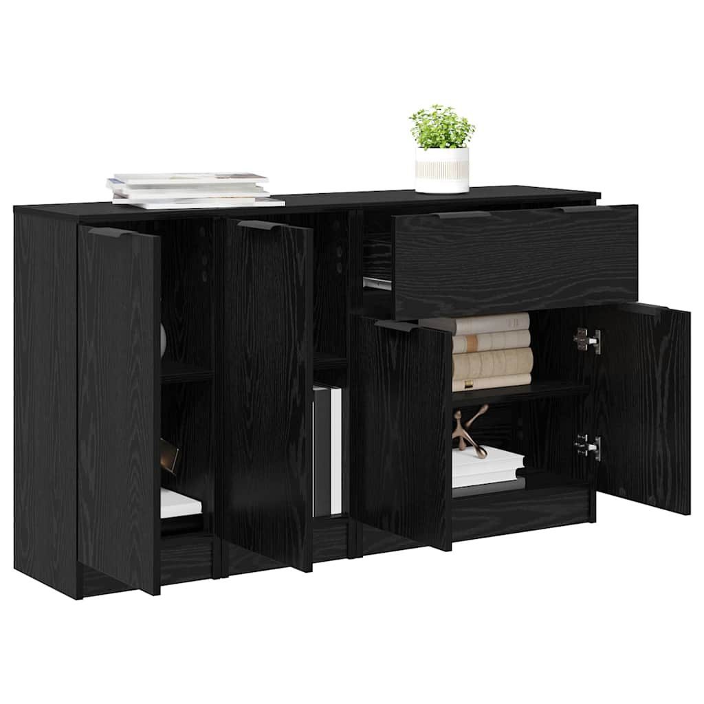 vidaXL Sideboard Sideboards 3 pcs Schwarz günstig online kaufen